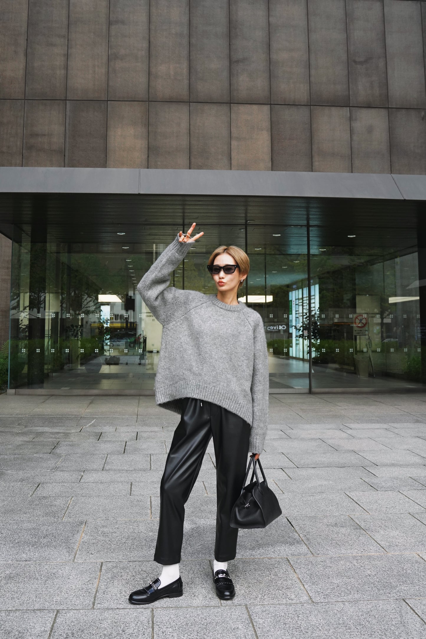 オーバーサイズニット【GRAY】