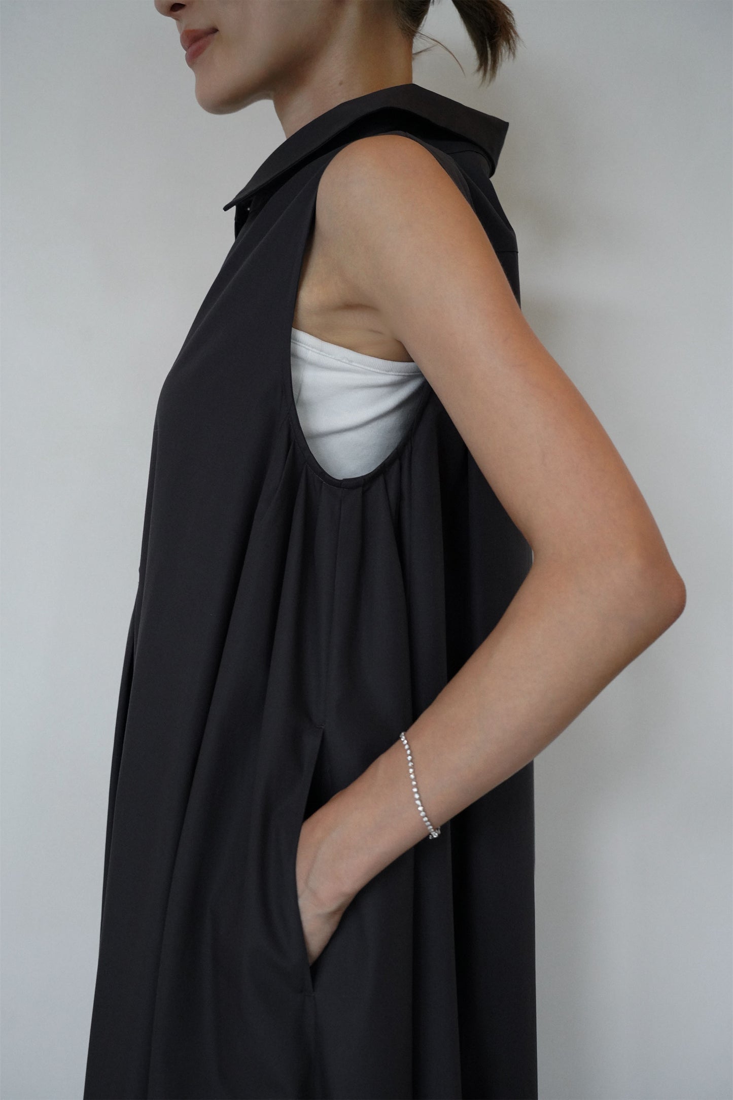 ヘムラインワンピース【BLACK】