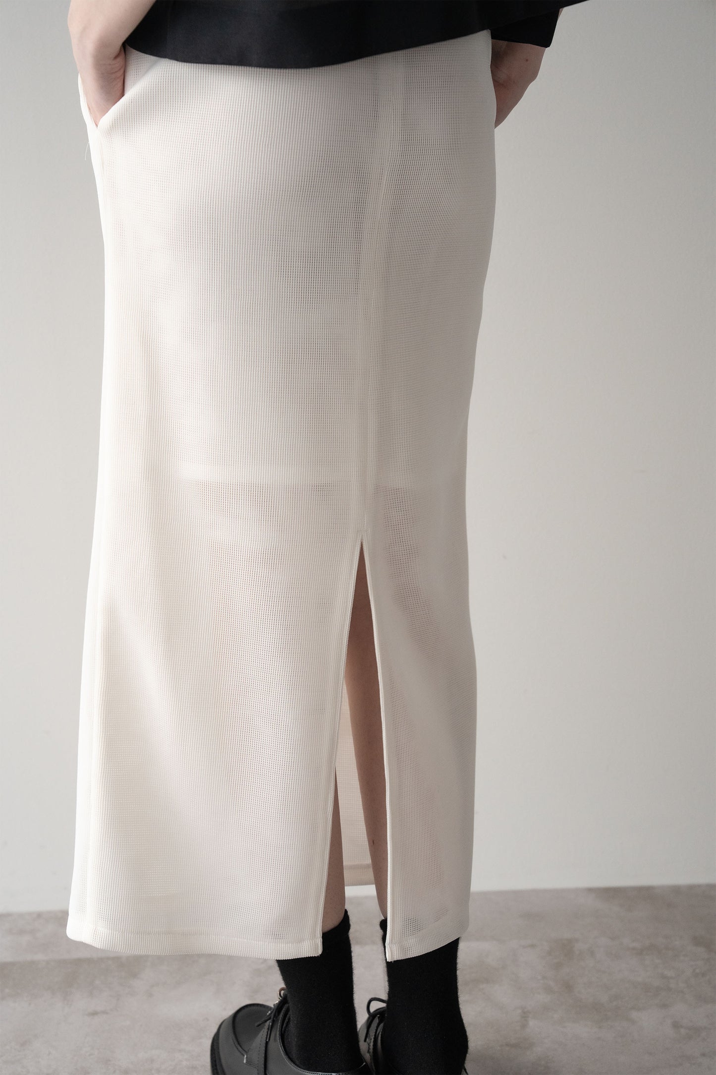 メッシュタイトスカート【WHITE】