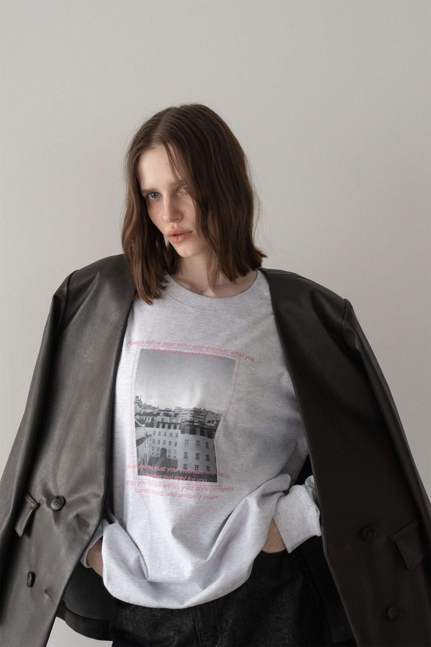 プリントロンTEE【GRAY】