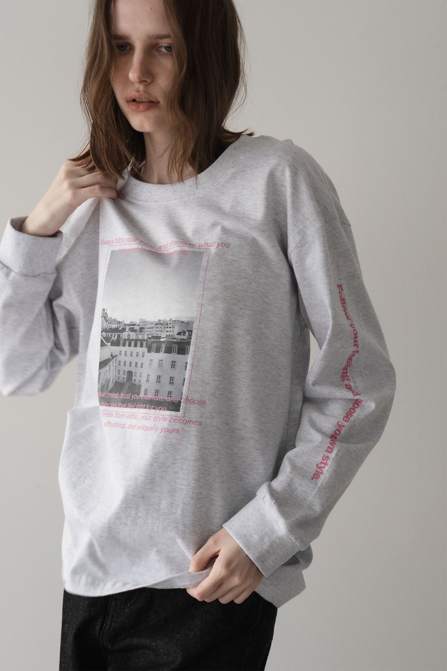 プリントロンTEE【GRAY】