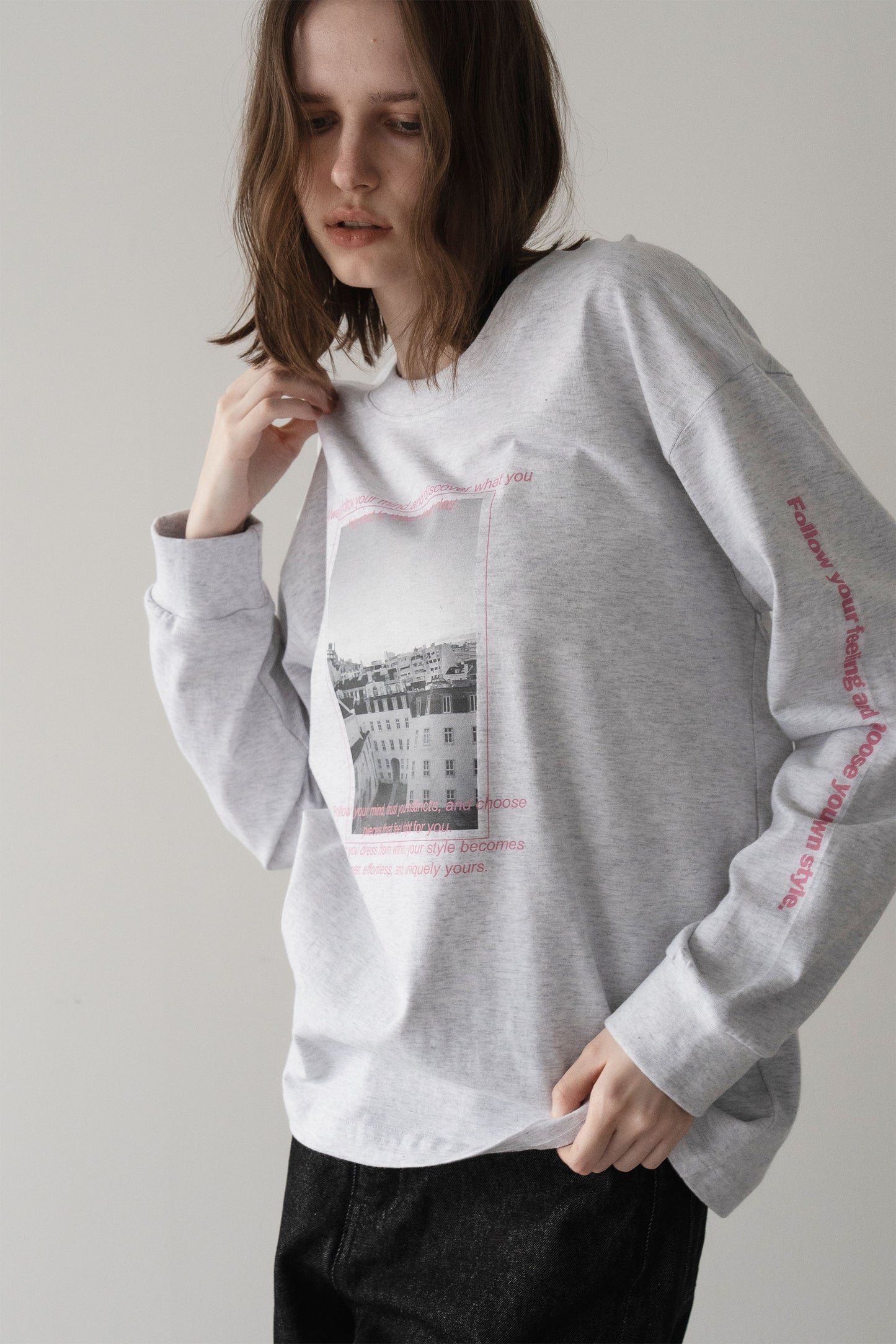 プリントロンTEE【GRAY】