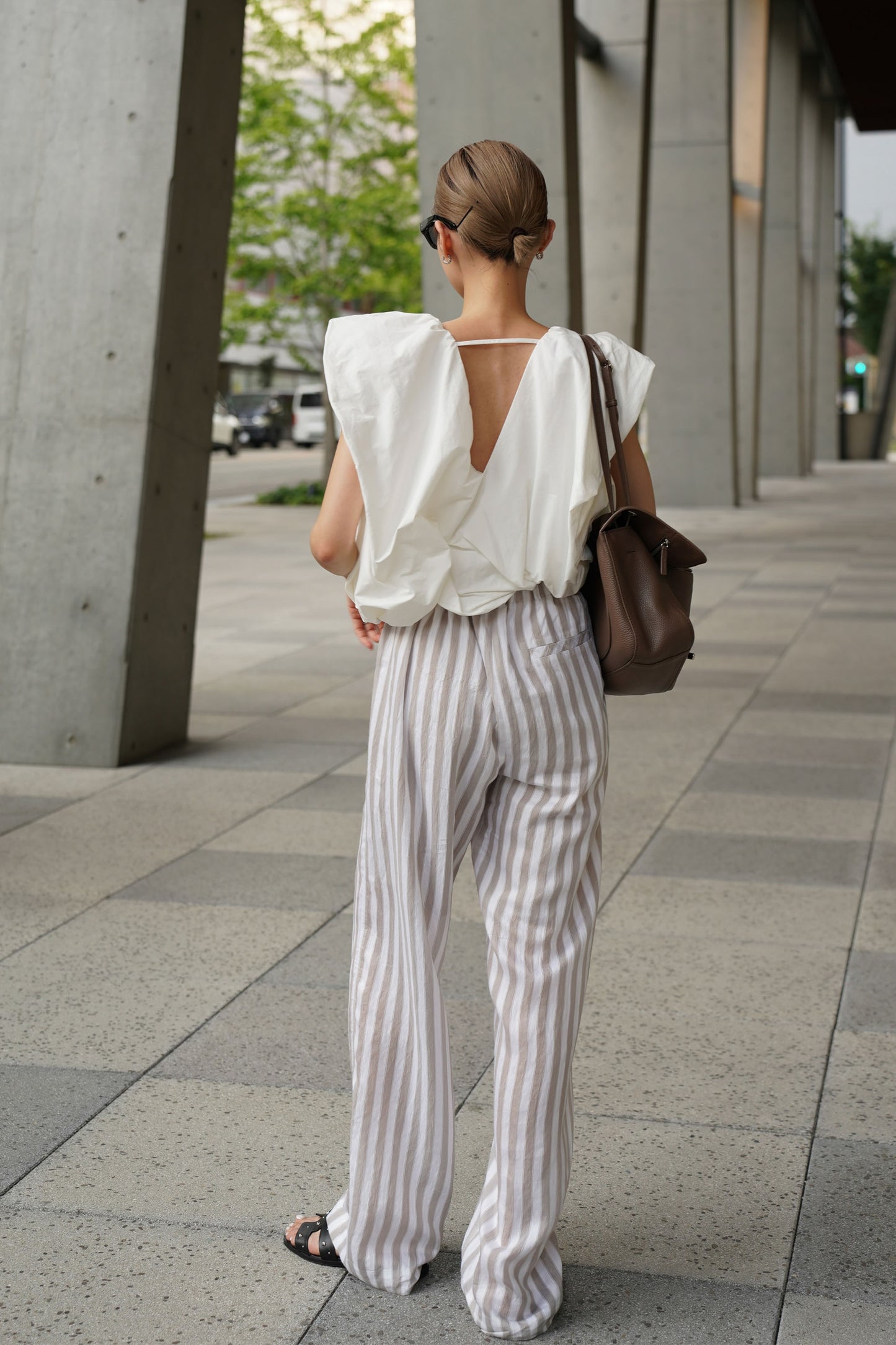 ストライプパンツ【BEIGE】