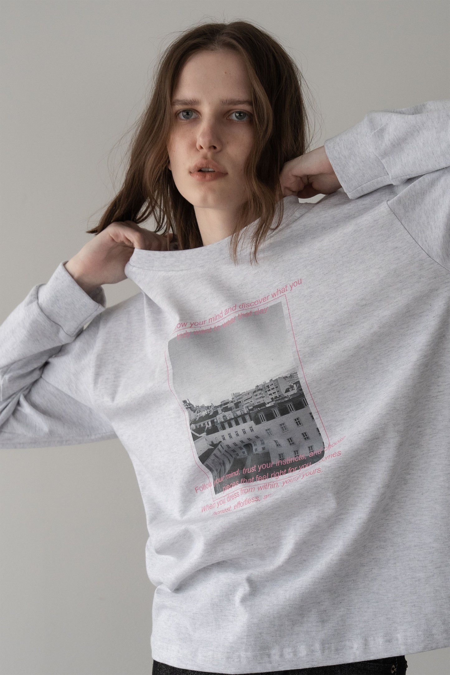 プリントロンTEE【GRAY】