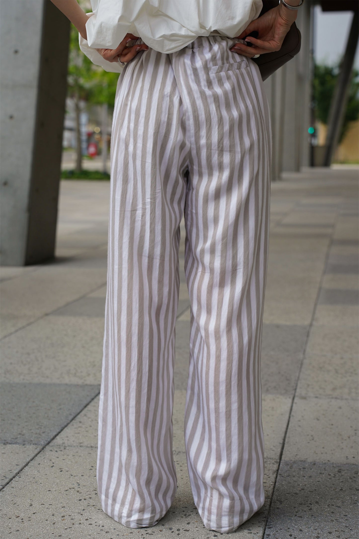 ストライプパンツ【BEIGE】