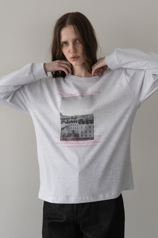 プリントロンTEE【GRAY】