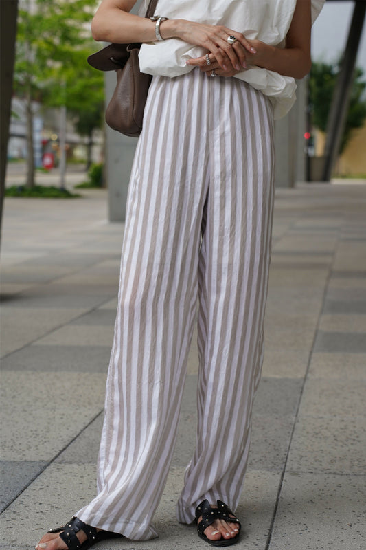 ストライプパンツ【BEIGE】