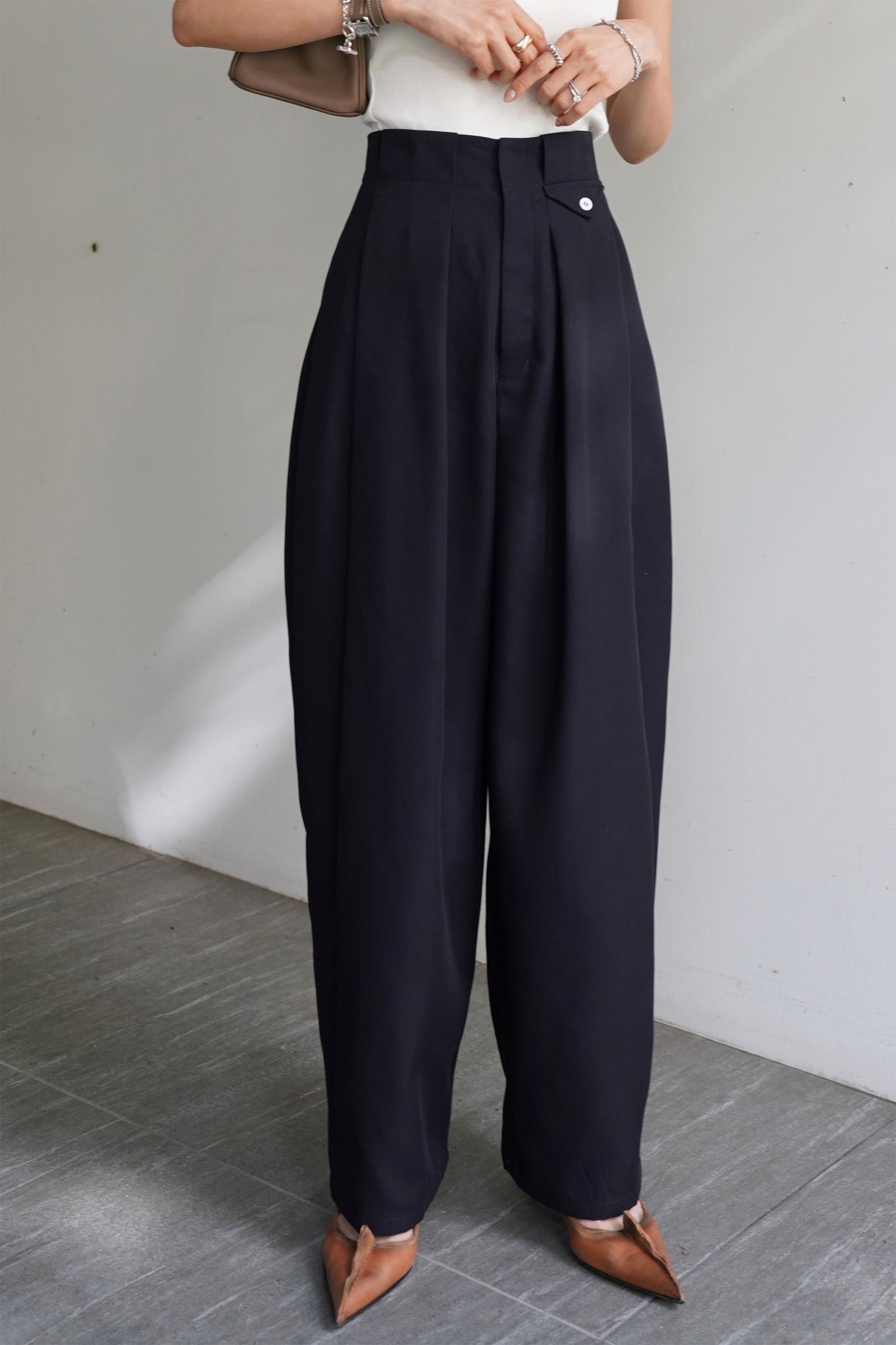 タックトラウザーズ【NAVY】