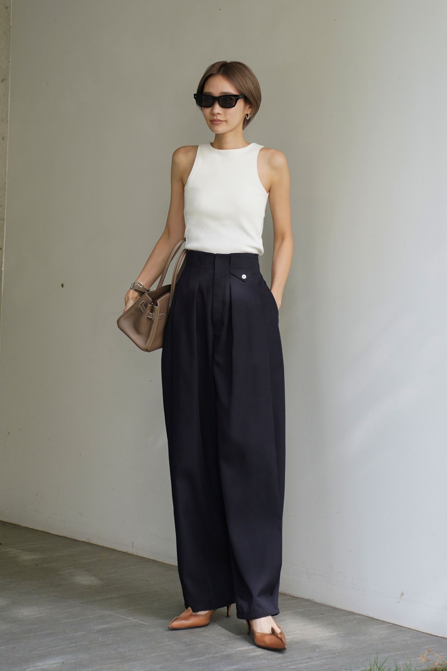 タックトラウザーズ【NAVY】