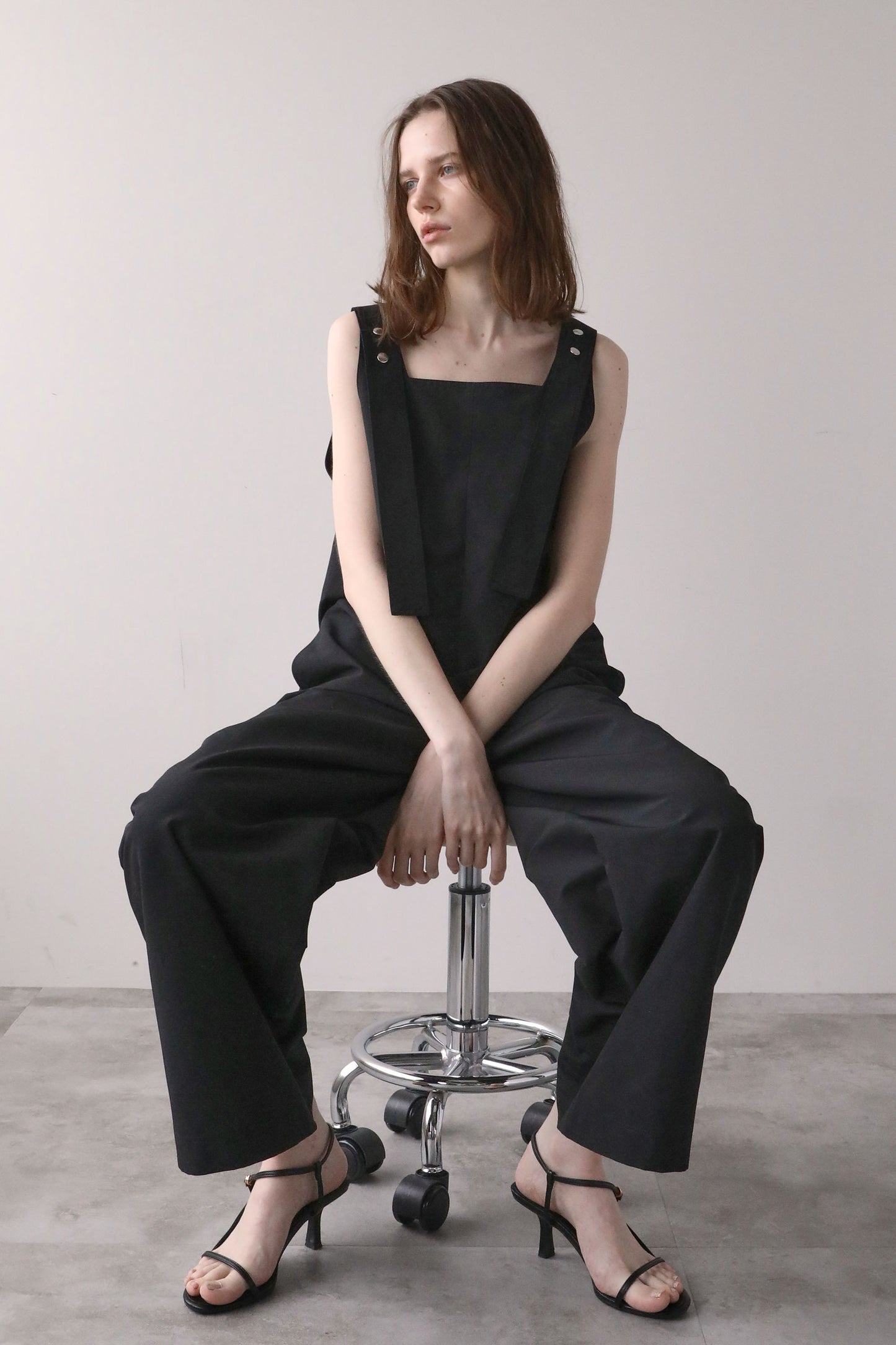 ボタンロンパース【BLACK】