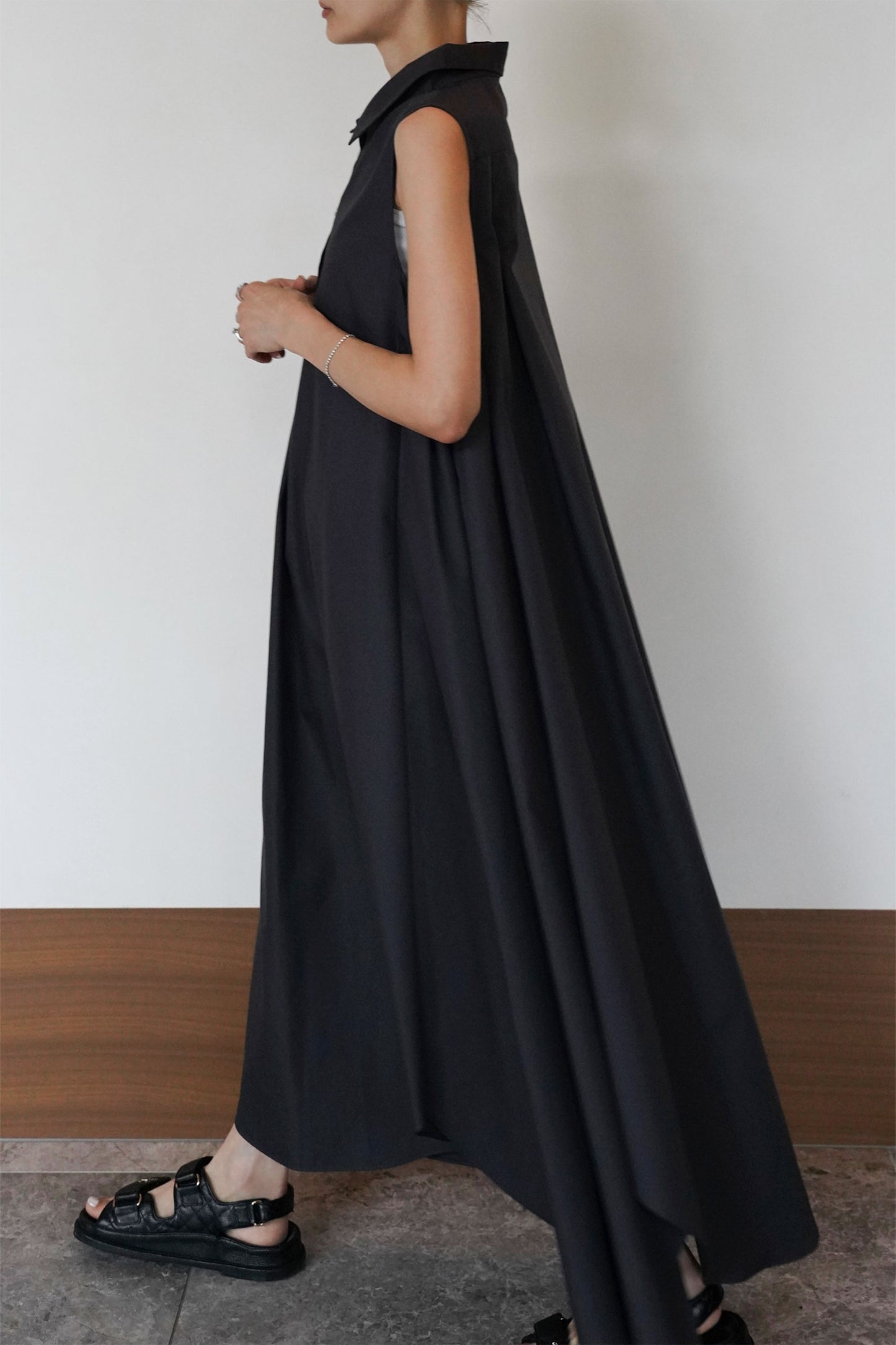 ヘムラインワンピース【BLACK】