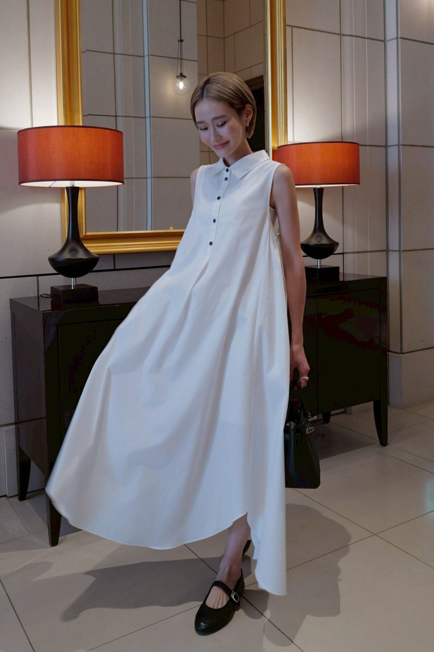 ヘムラインワンピース【WHITE】