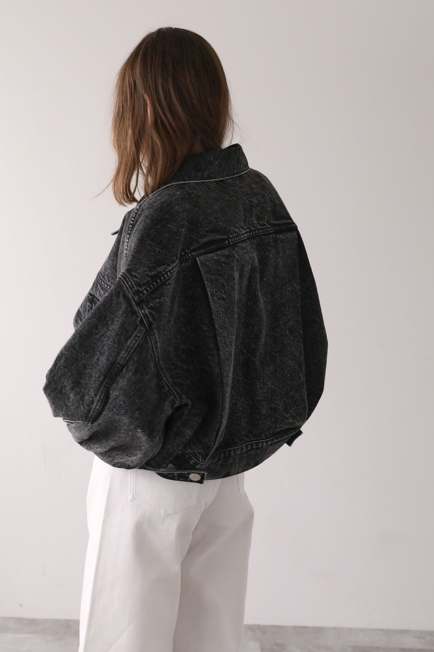 ショートデニムジャケット【GRAY】