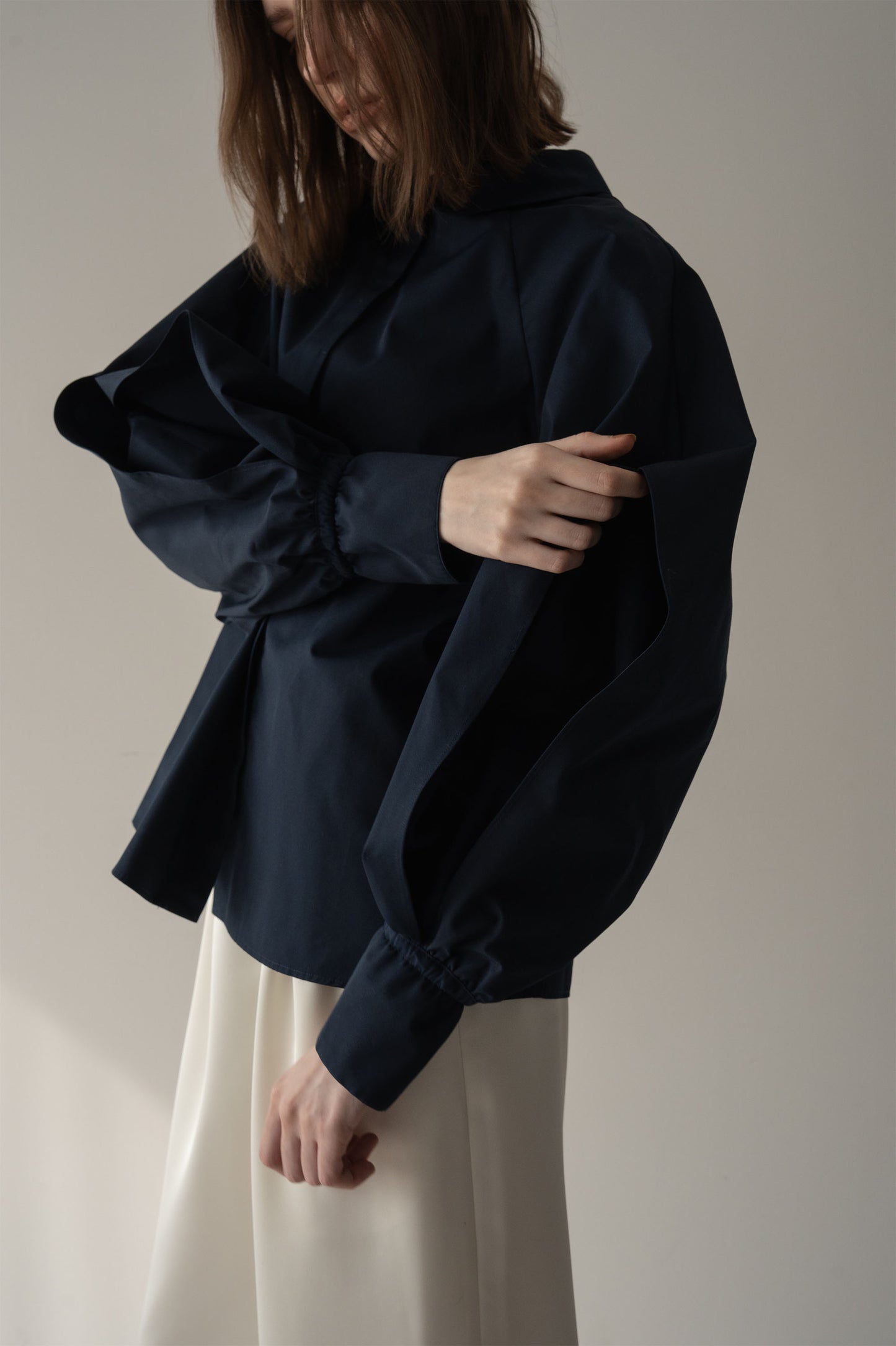 チューリップブラウス【NAVY】