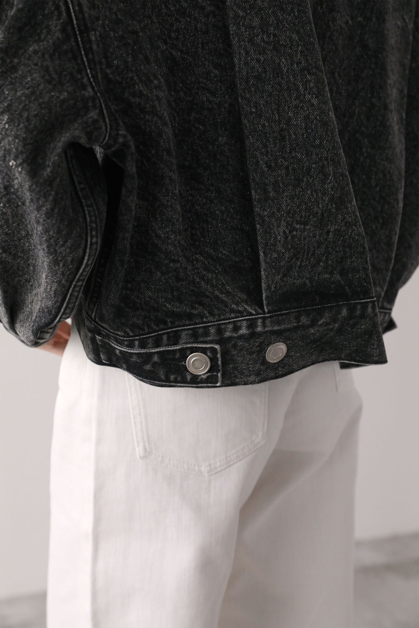 ショートデニムジャケット【GRAY】