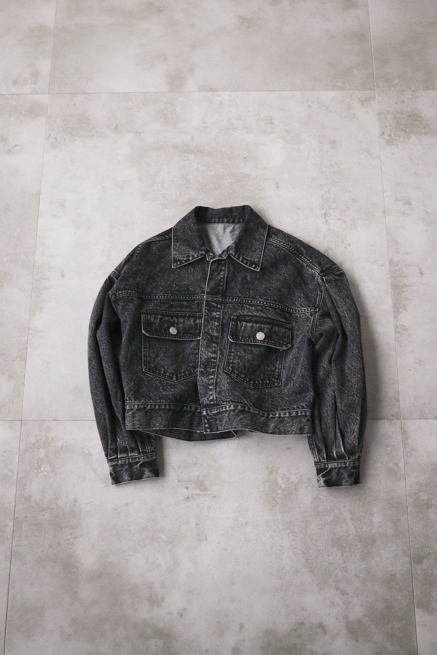 ショートデニムジャケット【GRAY】