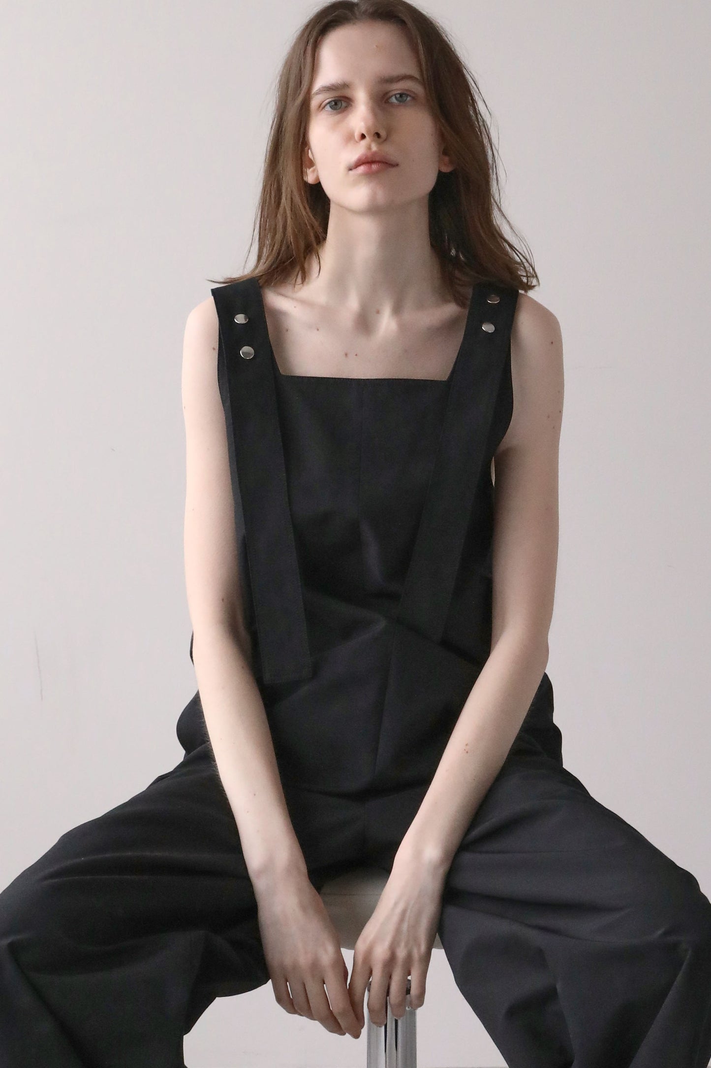 ボタンロンパース【BLACK】