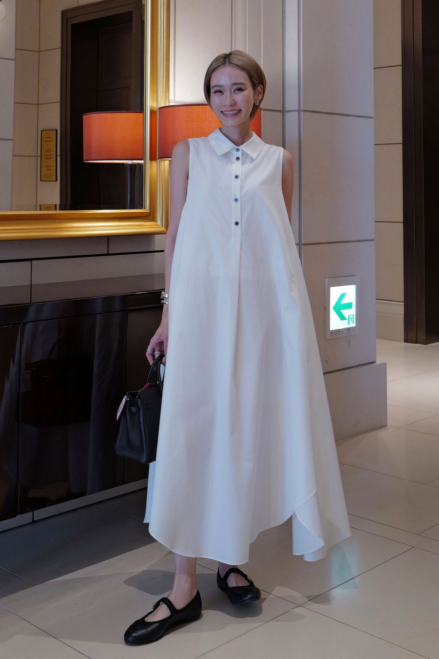 ヘムラインワンピース【WHITE】