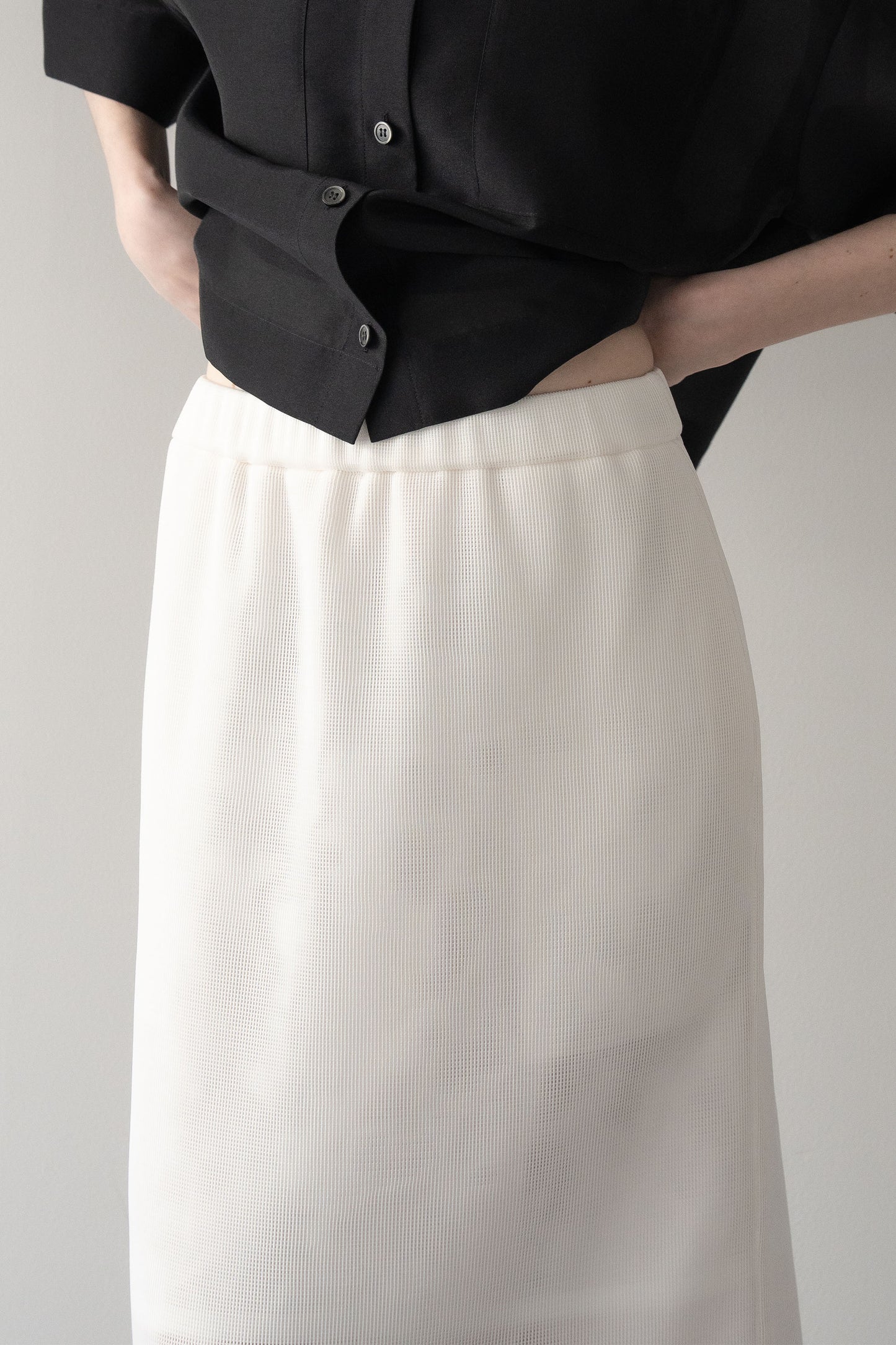 メッシュタイトスカート【WHITE】