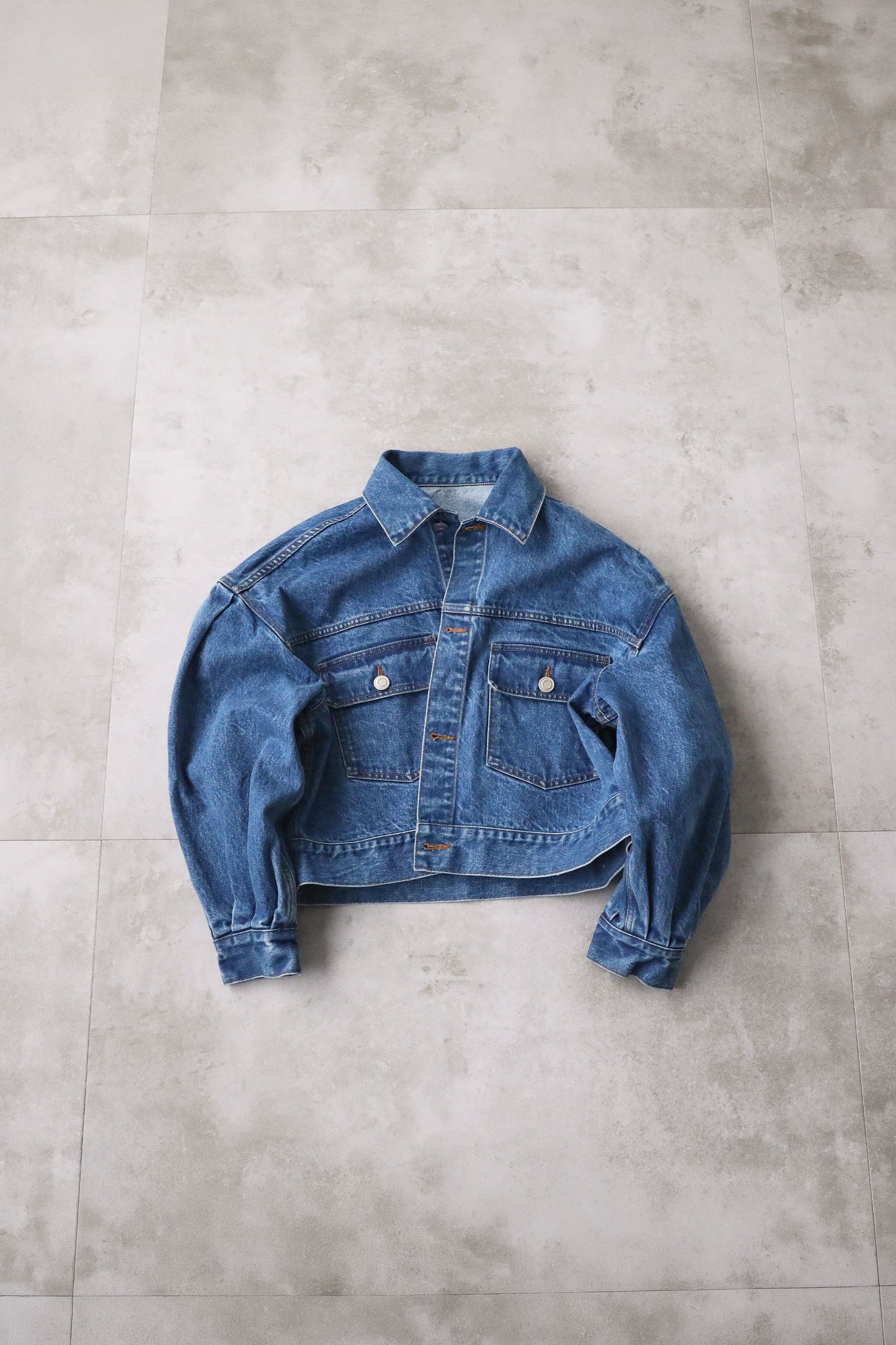 ショートデニムジャケット【BLUE】