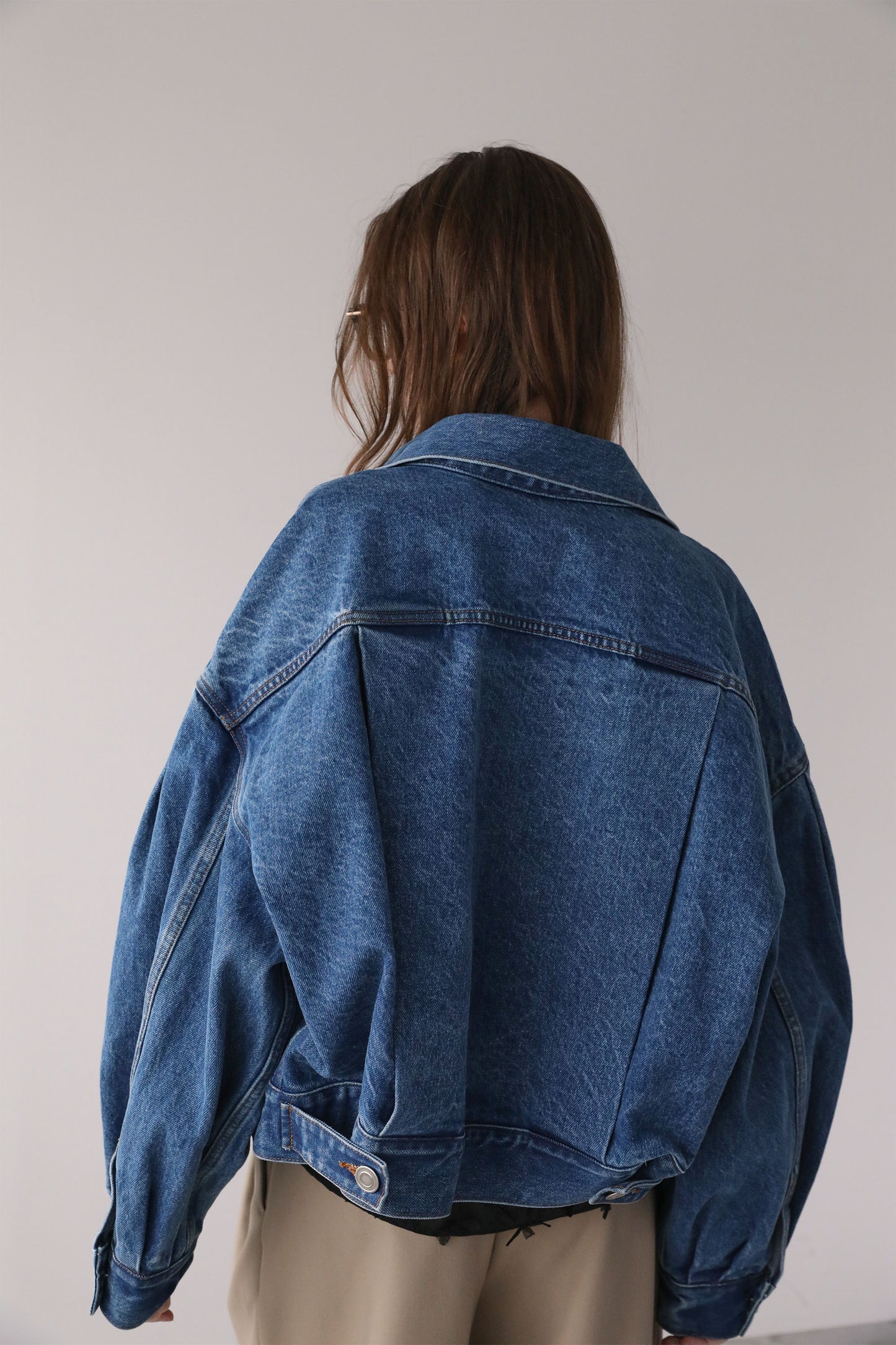 ショートデニムジャケット【BLUE】