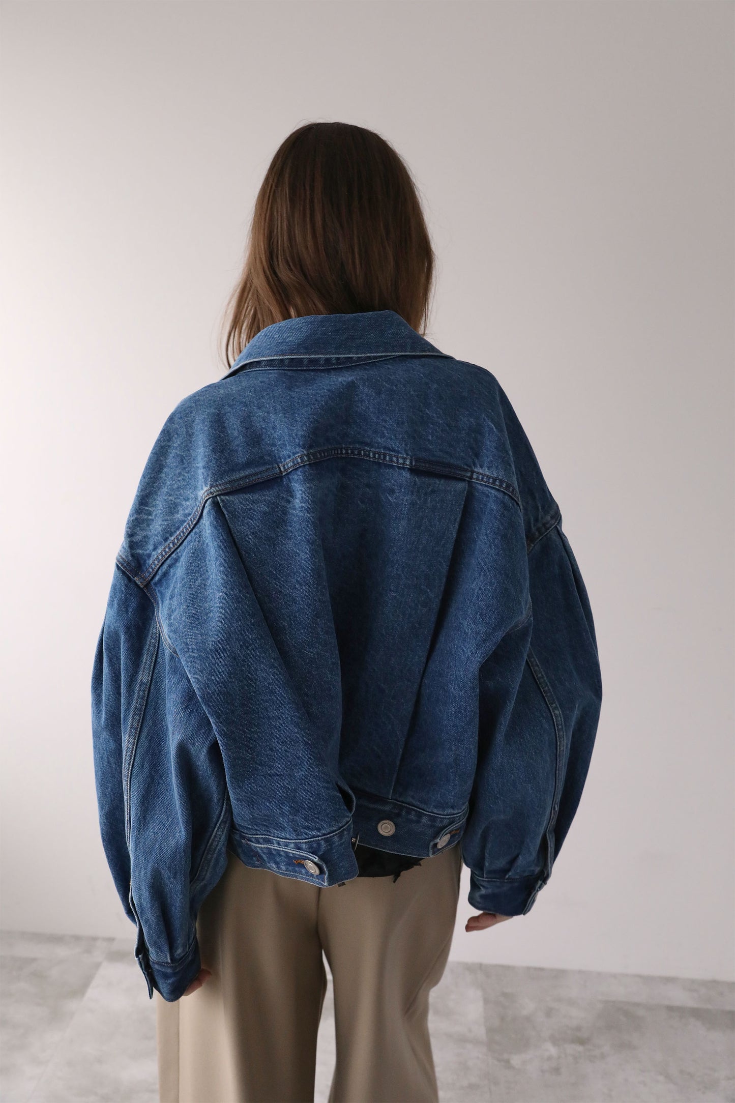 ショートデニムジャケット【BLUE】