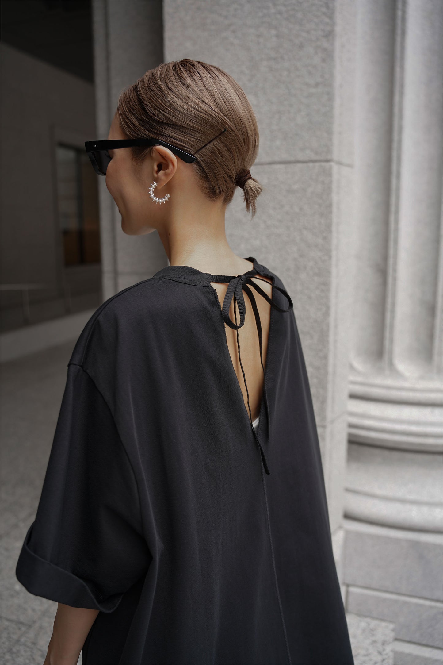 オーバーサイズカットソー【BLACK】