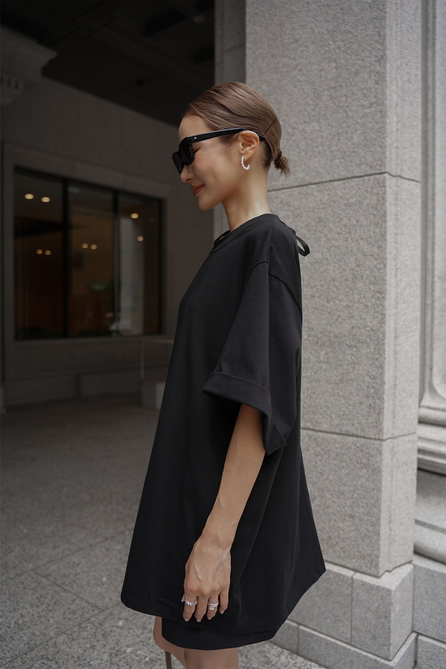 オーバーサイズカットソー【BLACK】