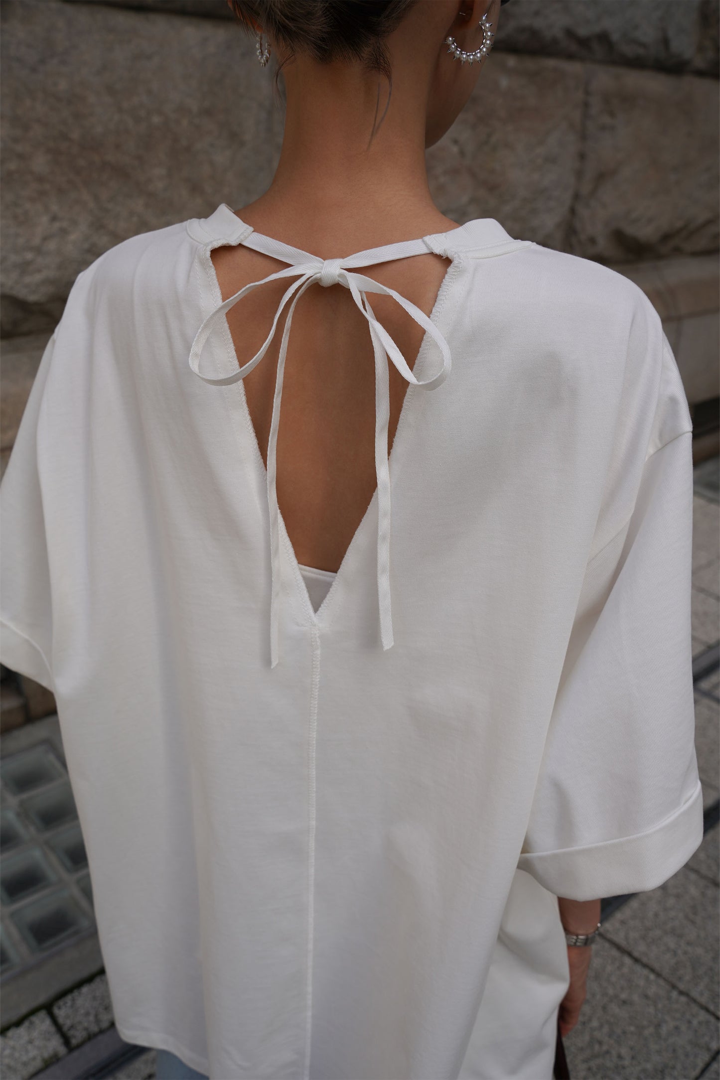 オーバーサイズカットソー【WHITE】