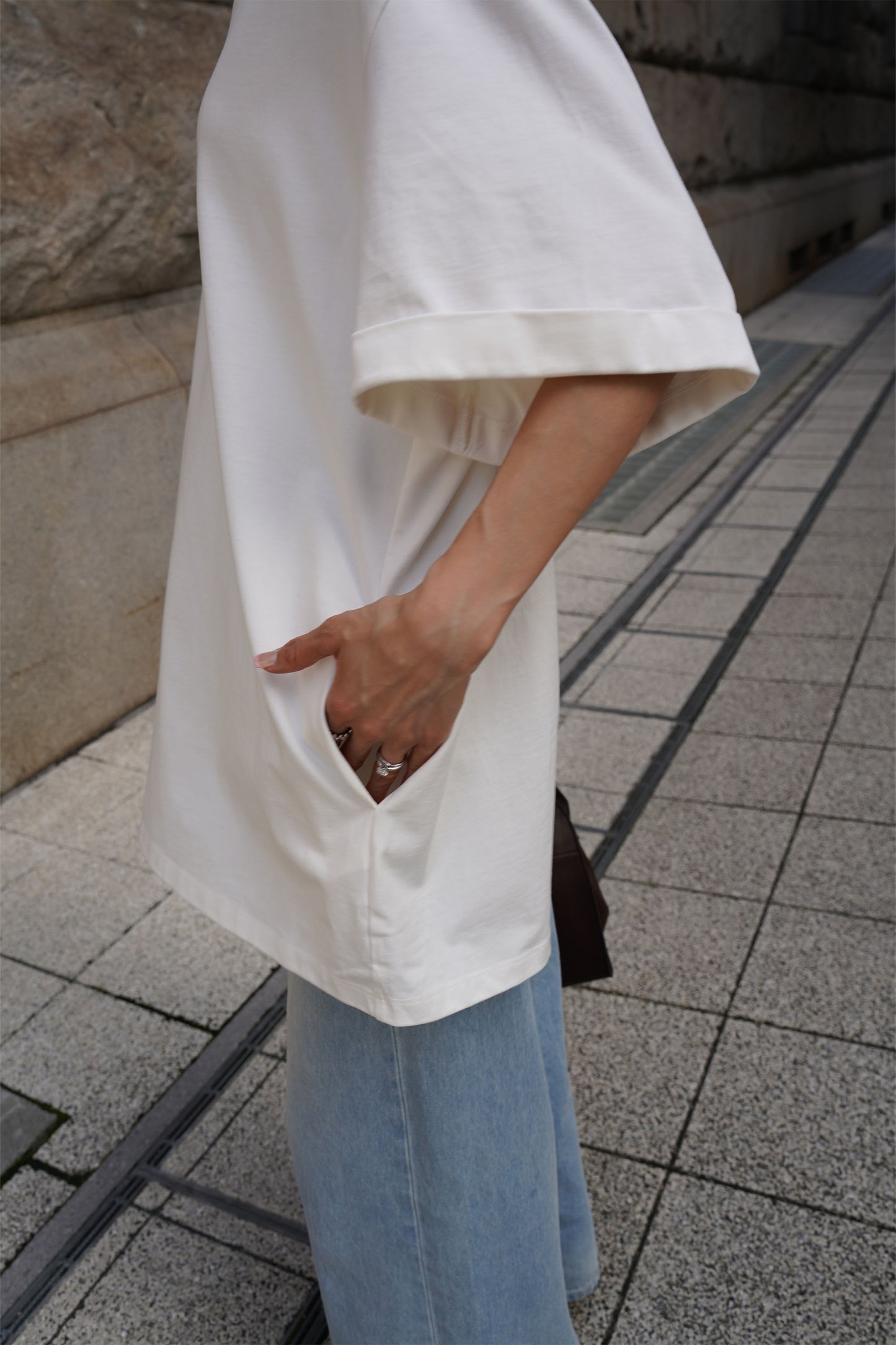 オーバーサイズカットソー【WHITE】