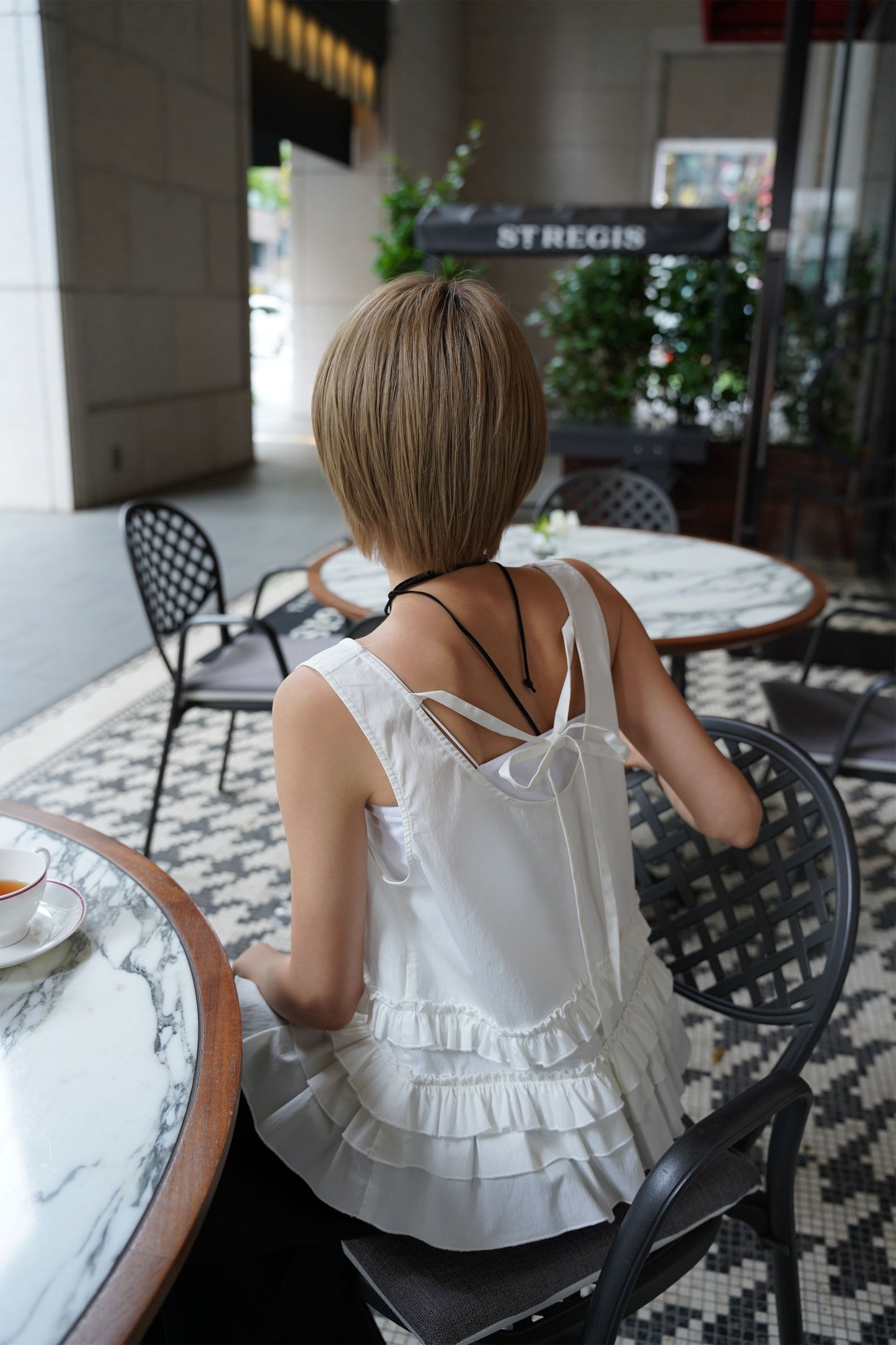 フリルヘムトップス【WHITE】