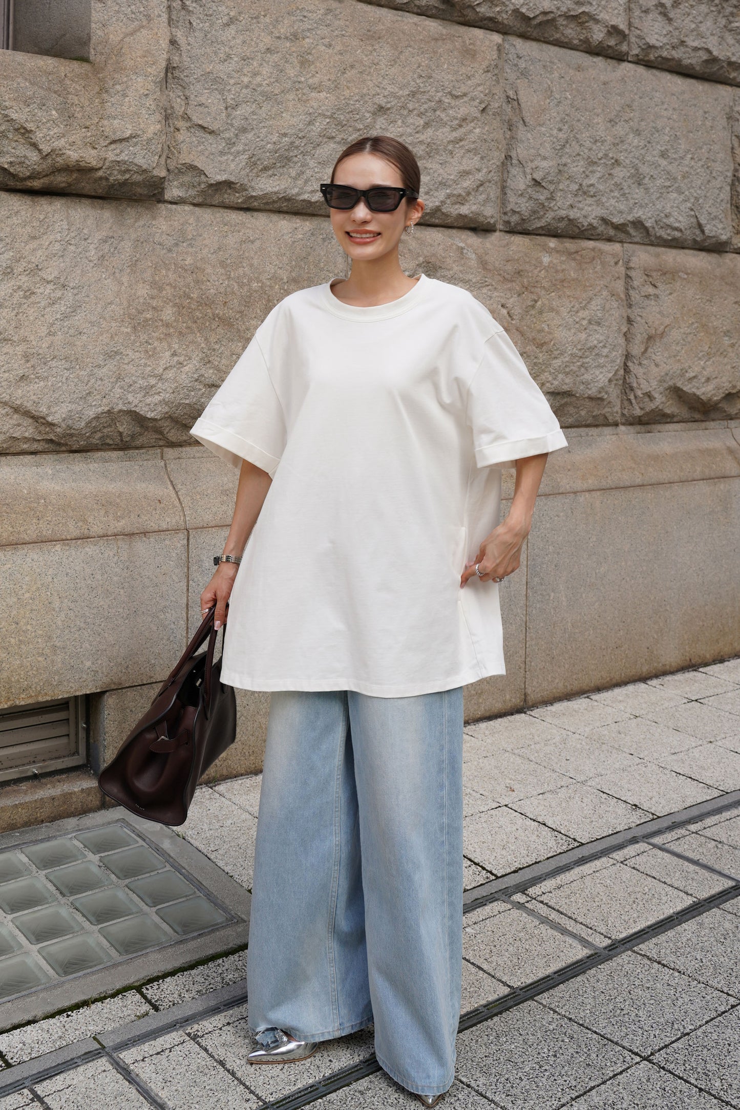 オーバーサイズカットソー【WHITE】