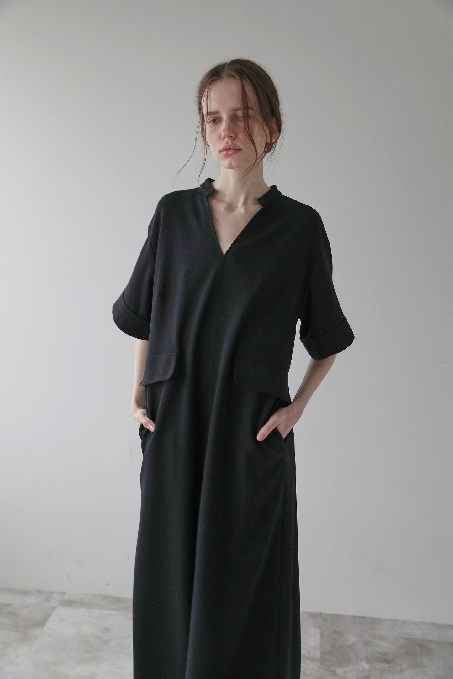 [Pre-order, shipping at the end of June] Georgette OP [BLACK]