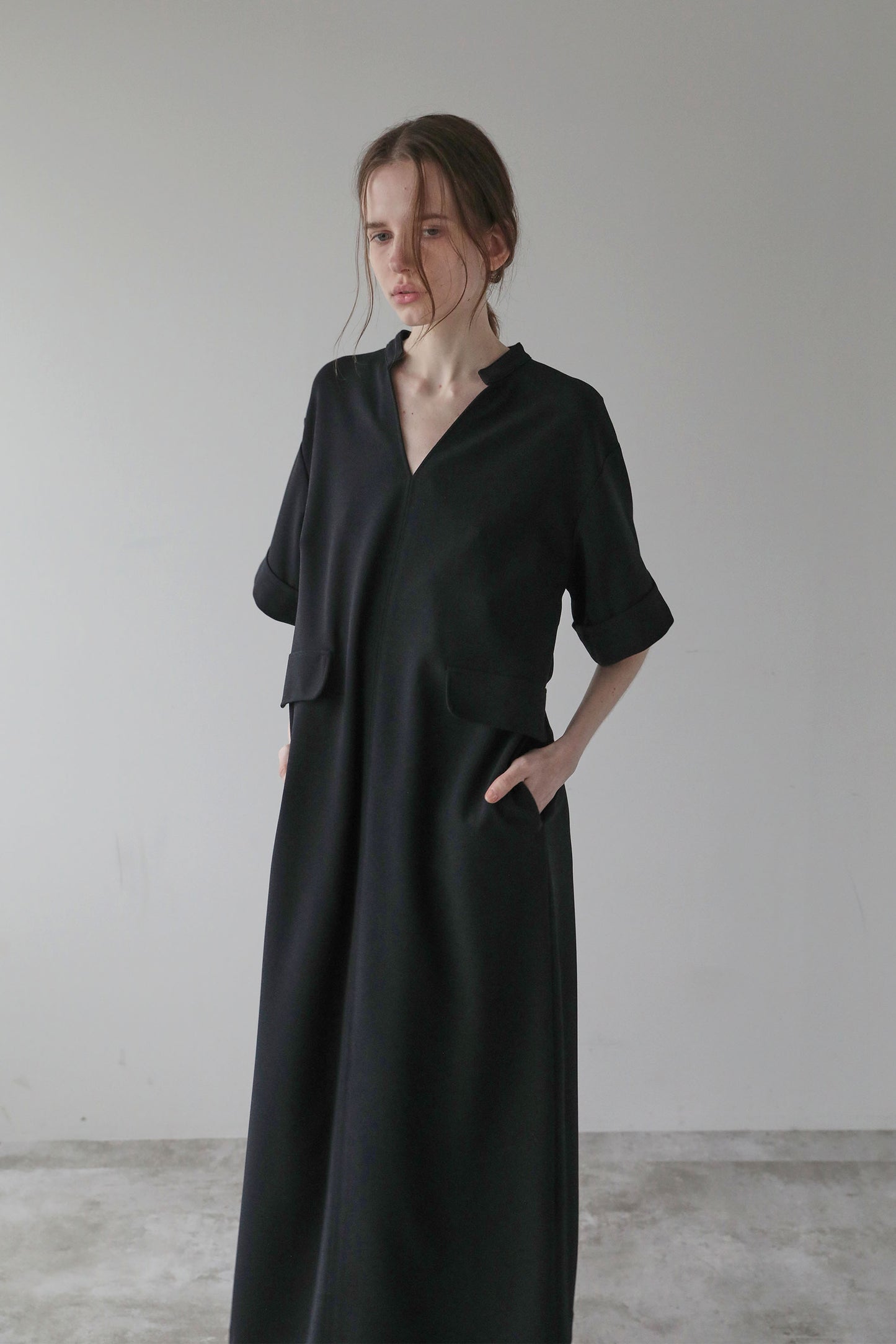 [Pre-order, shipping at the end of June] Georgette OP [BLACK]