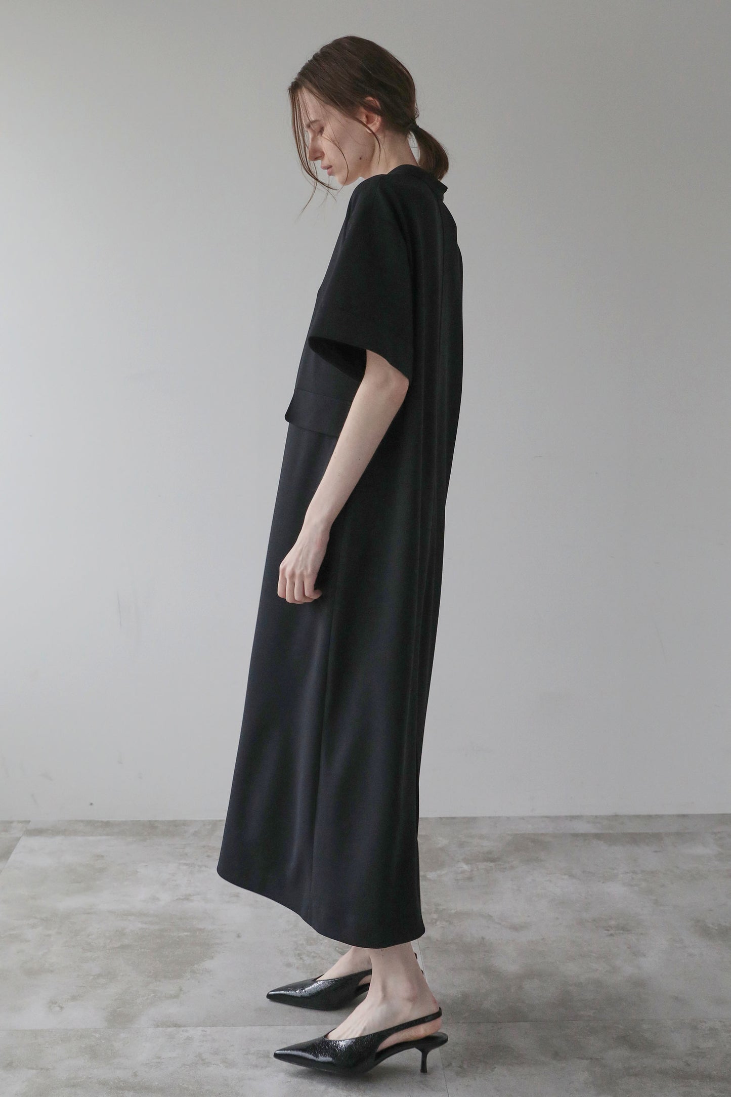 [Pre-order, shipping at the end of June] Georgette OP [BLACK]