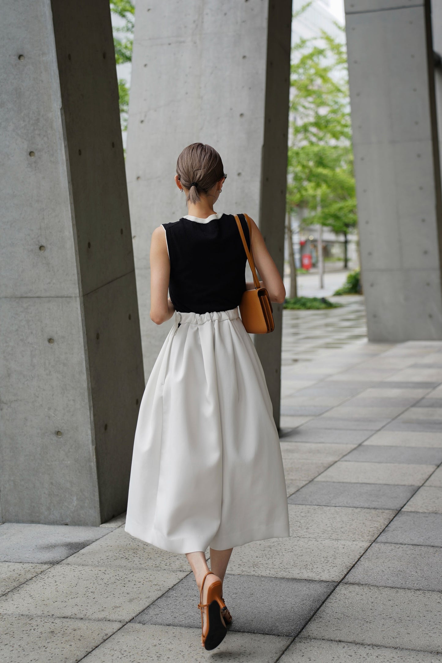 バイカラーネックニット【BLACK】