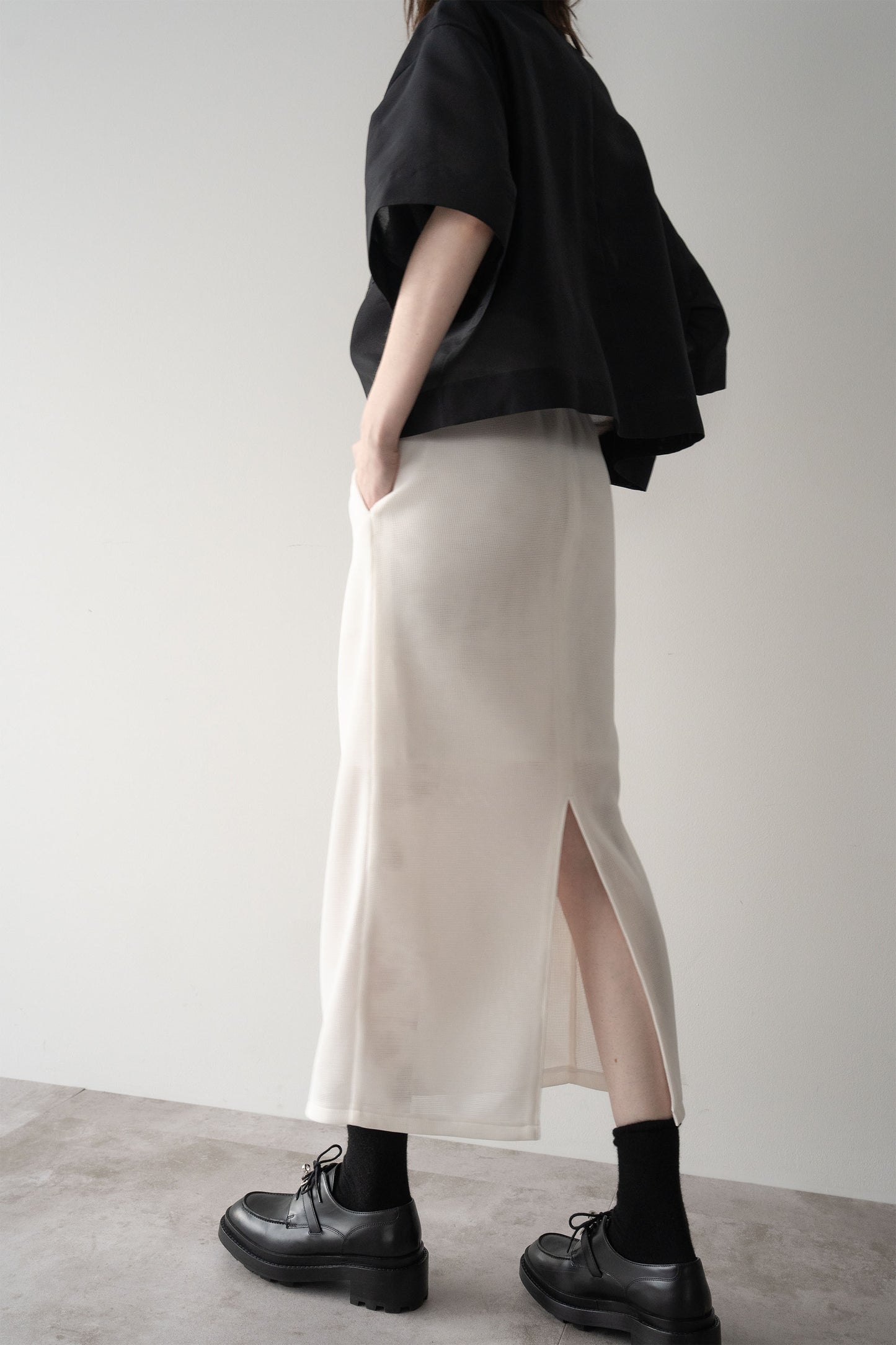 メッシュタイトスカート【WHITE】