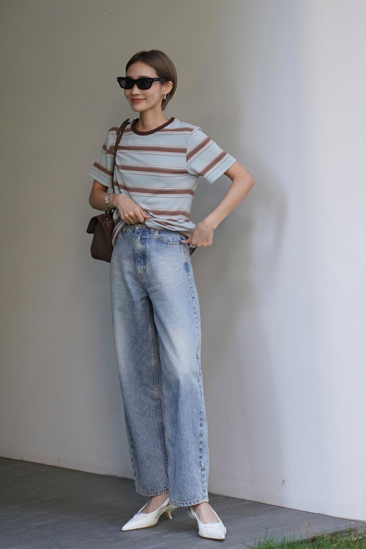 コンパクトボーダーTEE【BLUE】