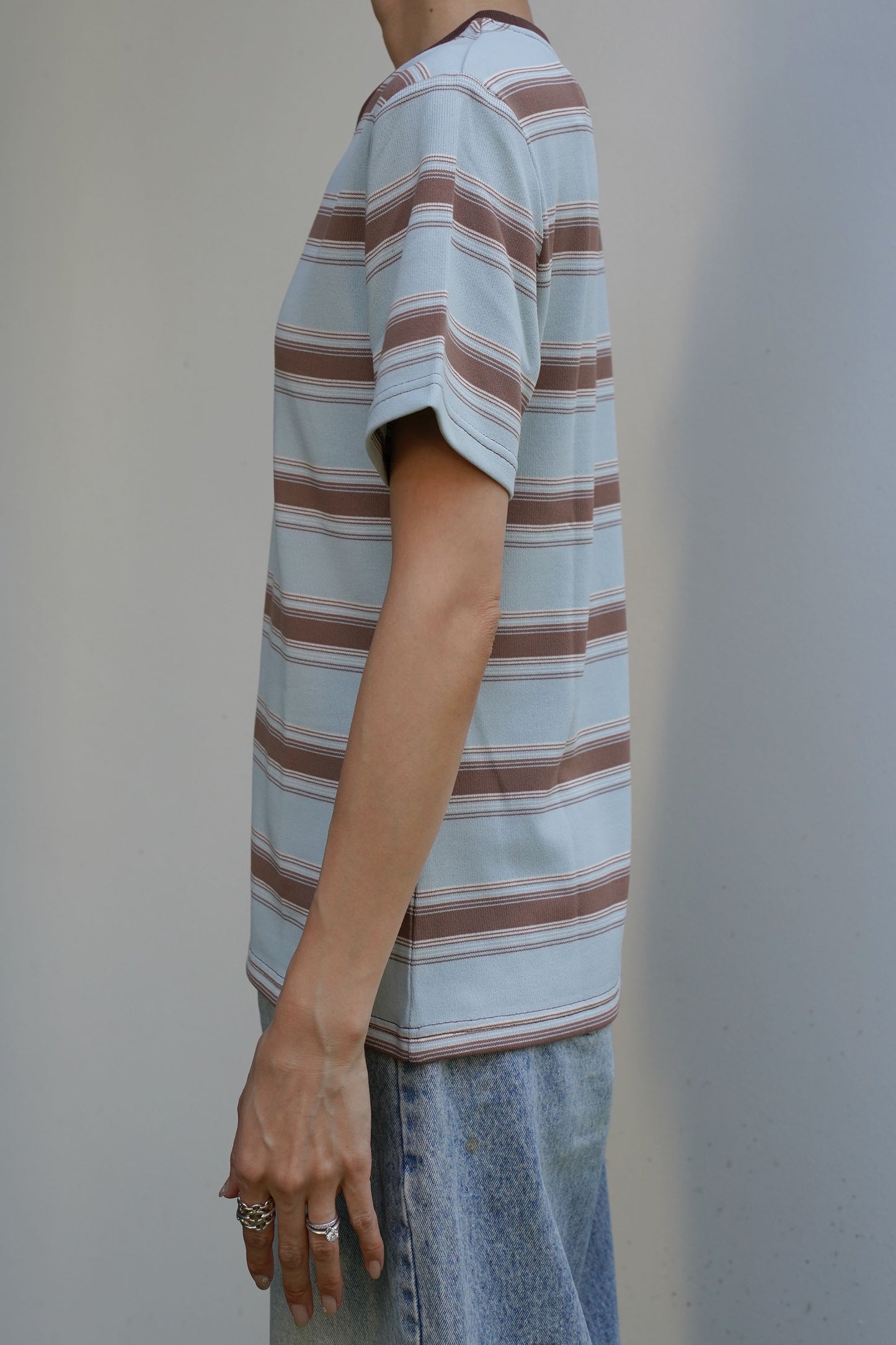 コンパクトボーダーTEE【BLUE】