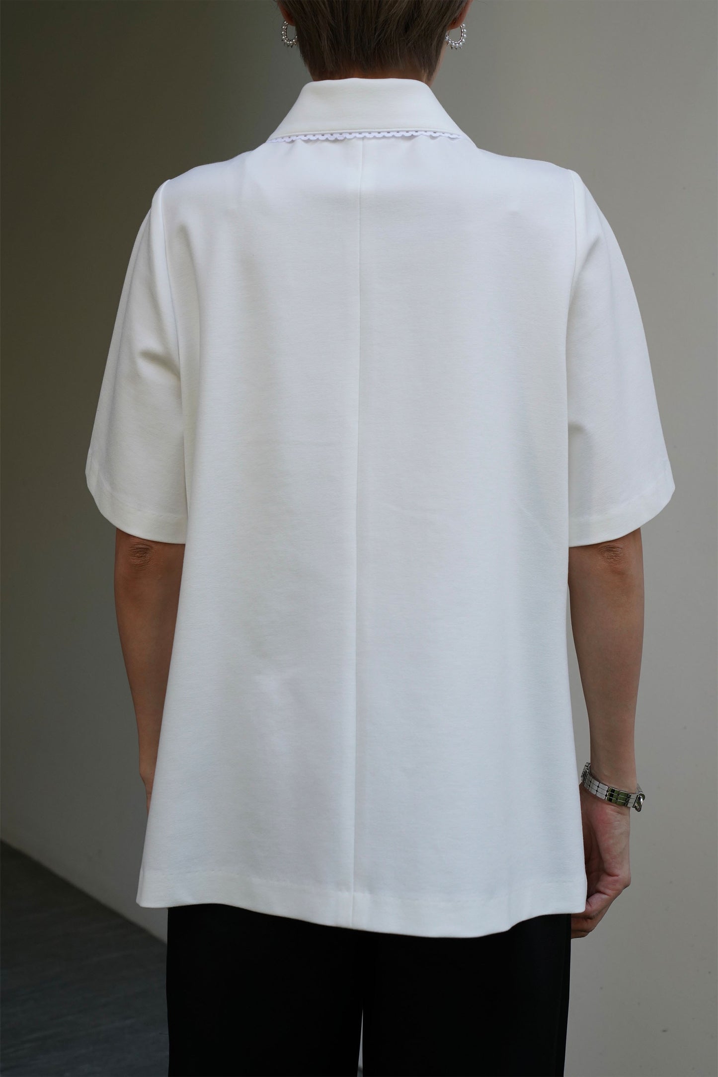 ステッチカラートップス【WHITE】
