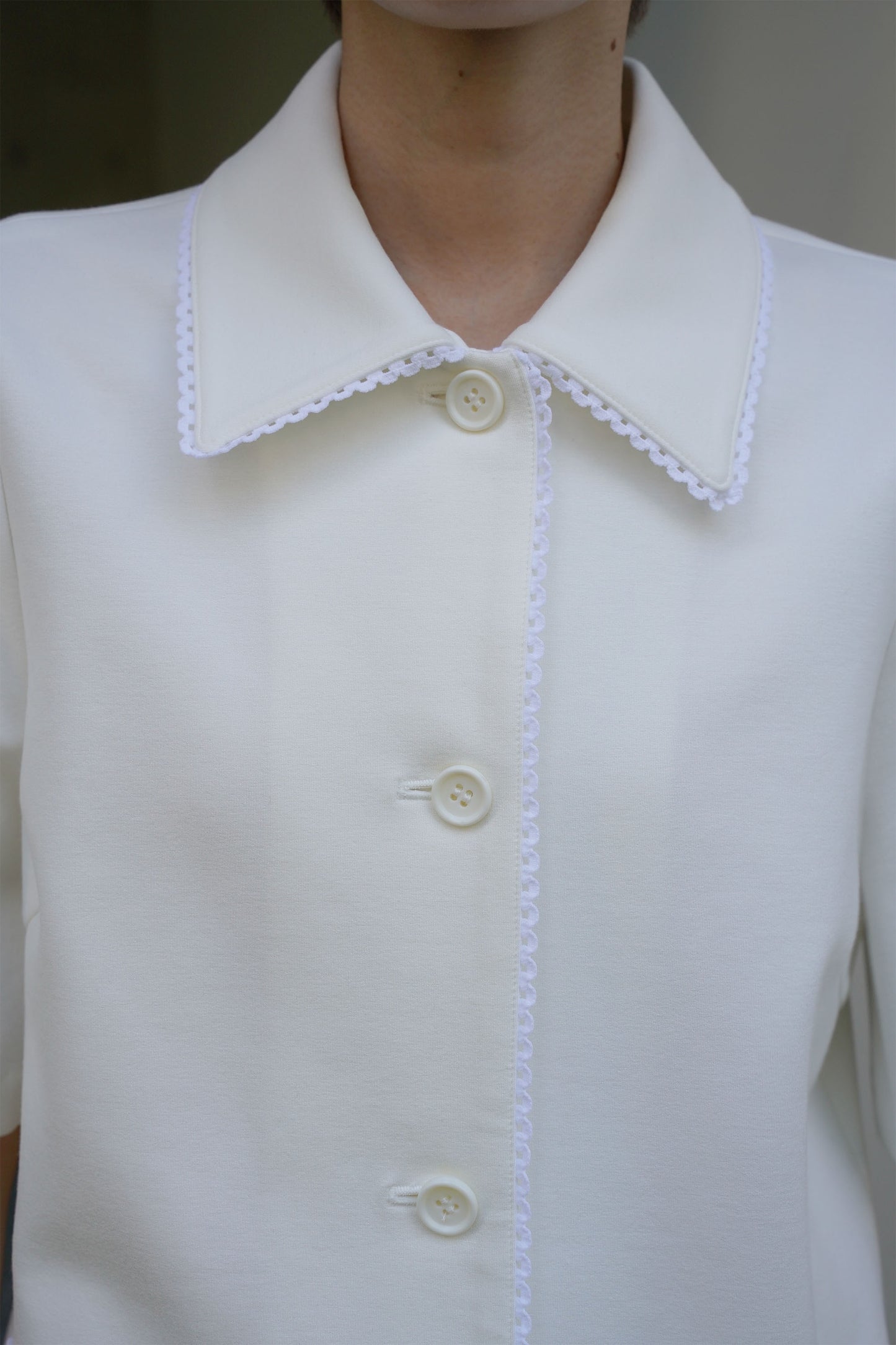 ステッチカラートップス【WHITE】