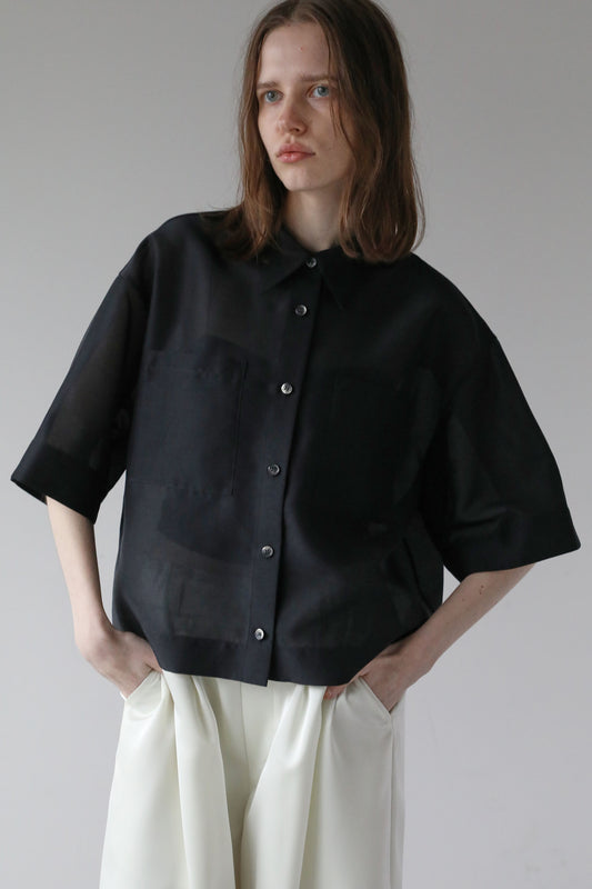 クロップドシャツ【BLACK】