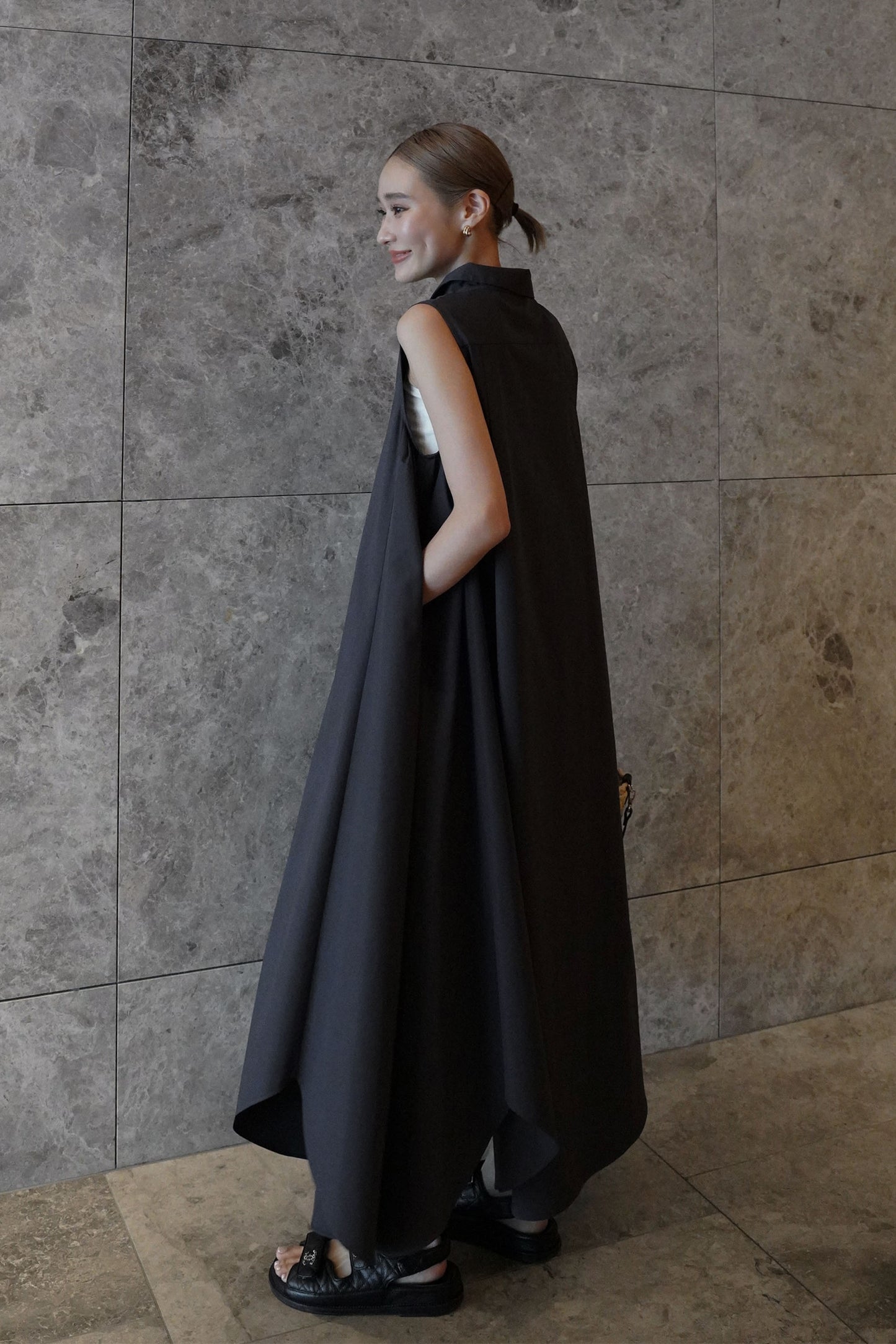 ヘムラインワンピース【BLACK】