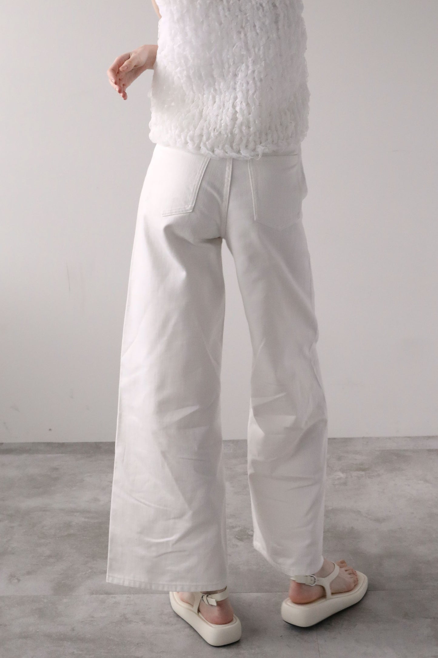 【予約販売6月中旬配送】ワイドデニム【WHITE】