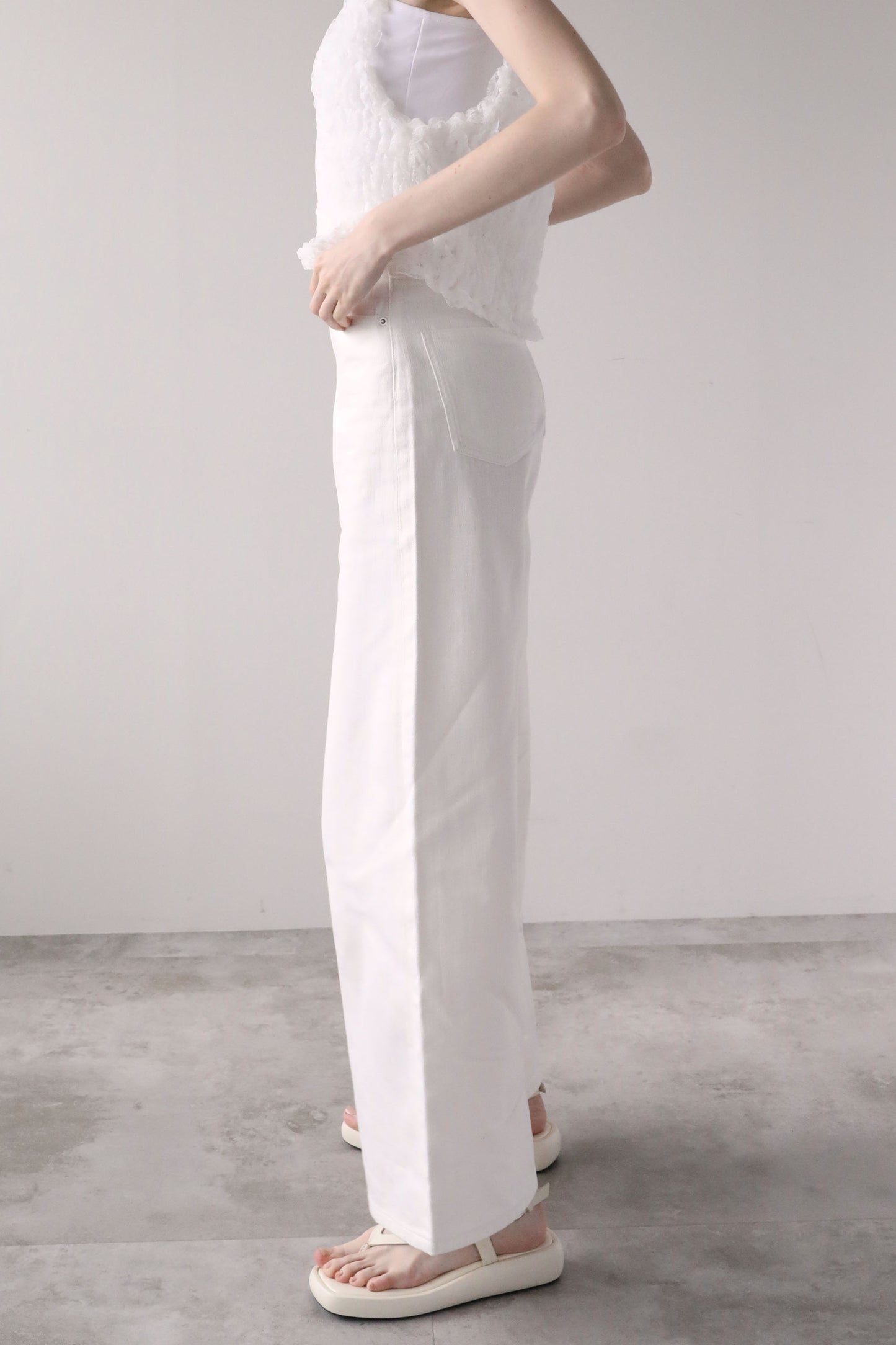 【予約販売6月中旬配送】ワイドデニム【WHITE】