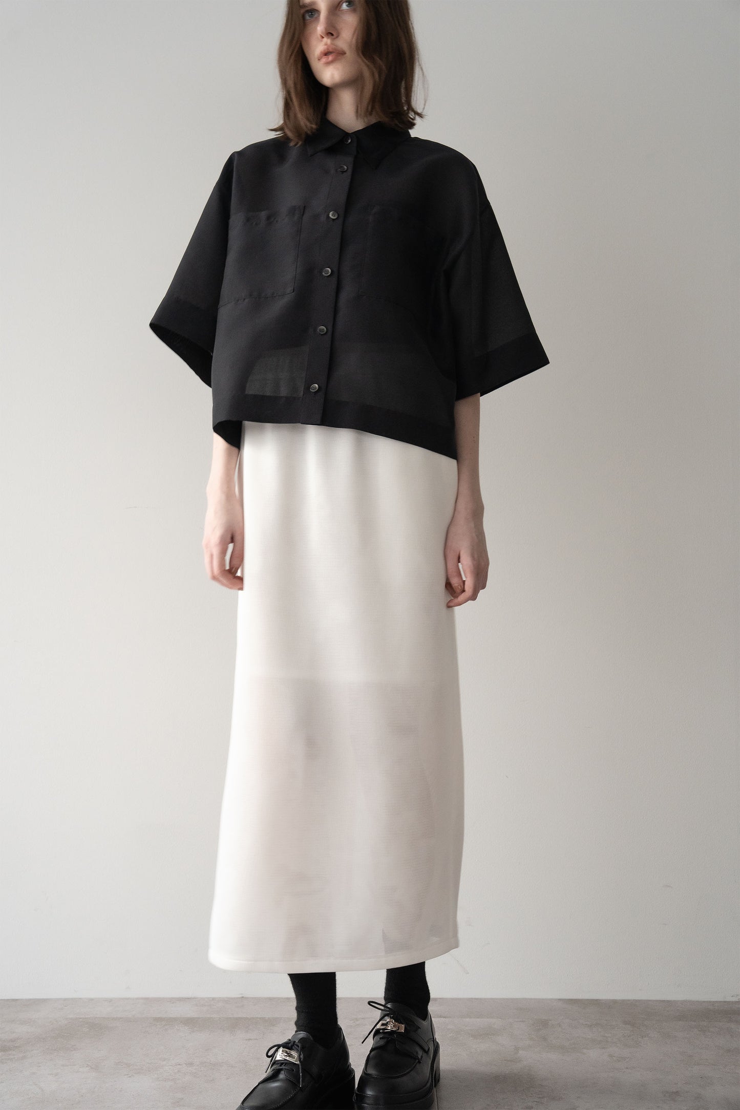 メッシュタイトスカート【WHITE】