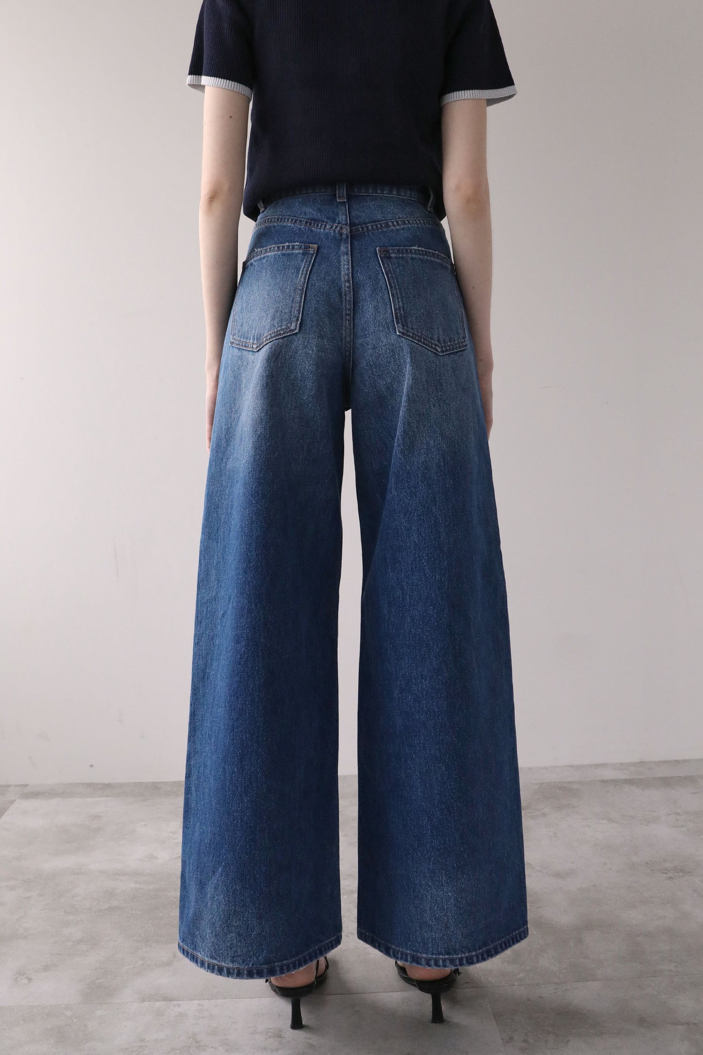 【予約販売6月中旬配送】ワイドデニム【BLUE】