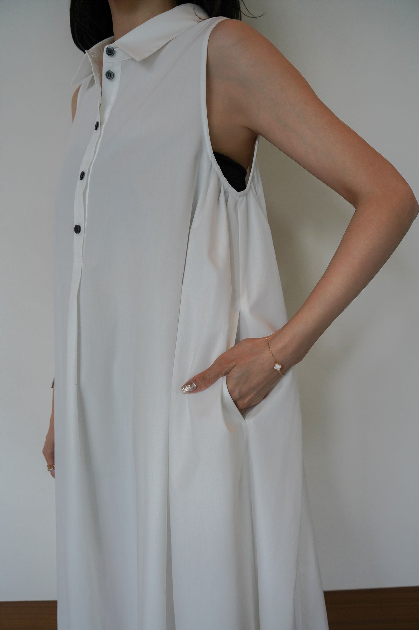 ヘムラインワンピース【WHITE】