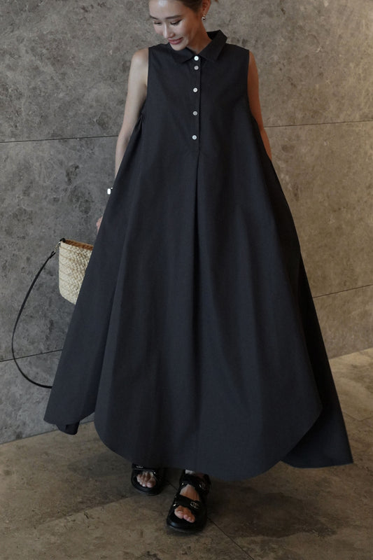 ヘムラインワンピース【BLACK】