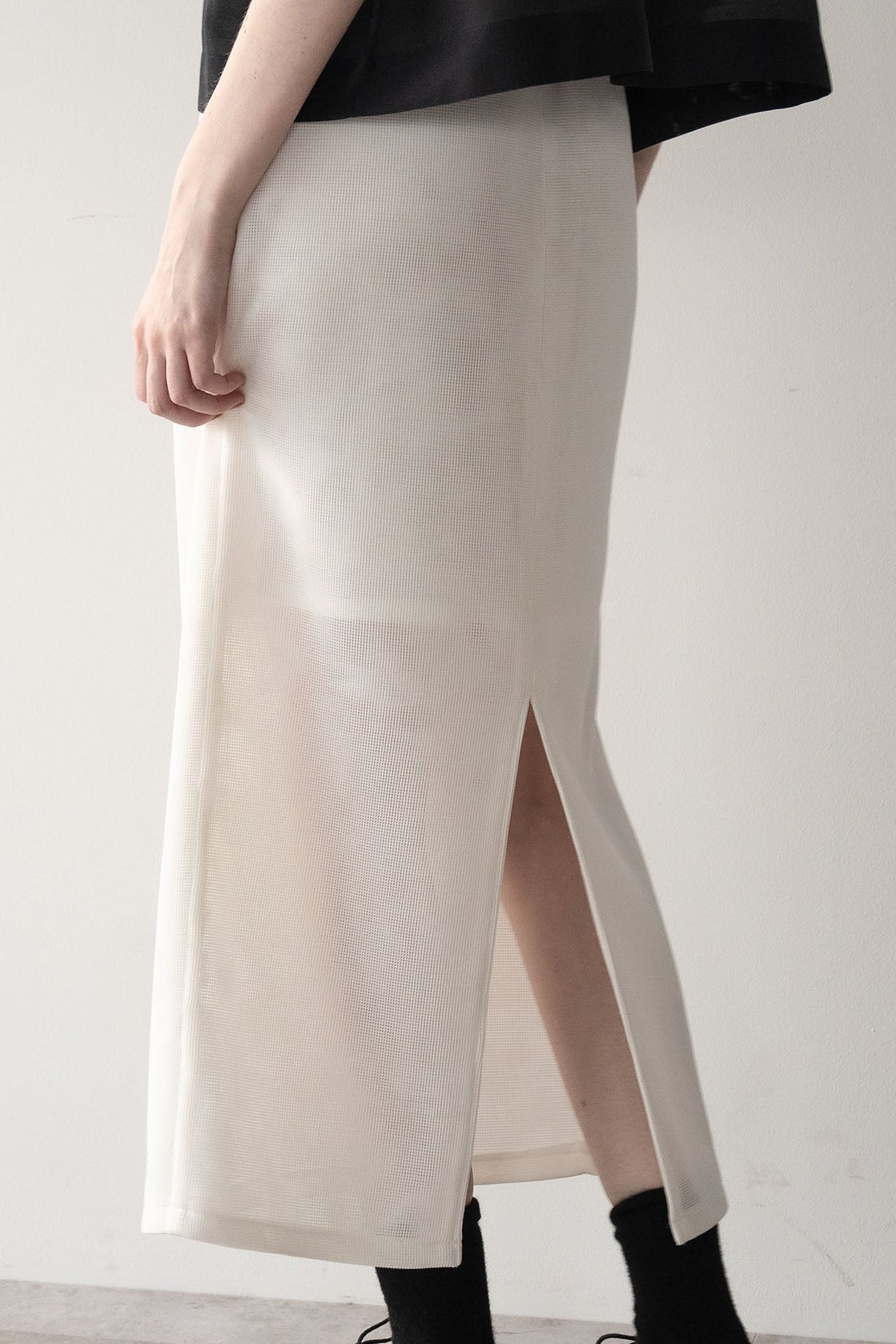 メッシュタイトスカート【WHITE】